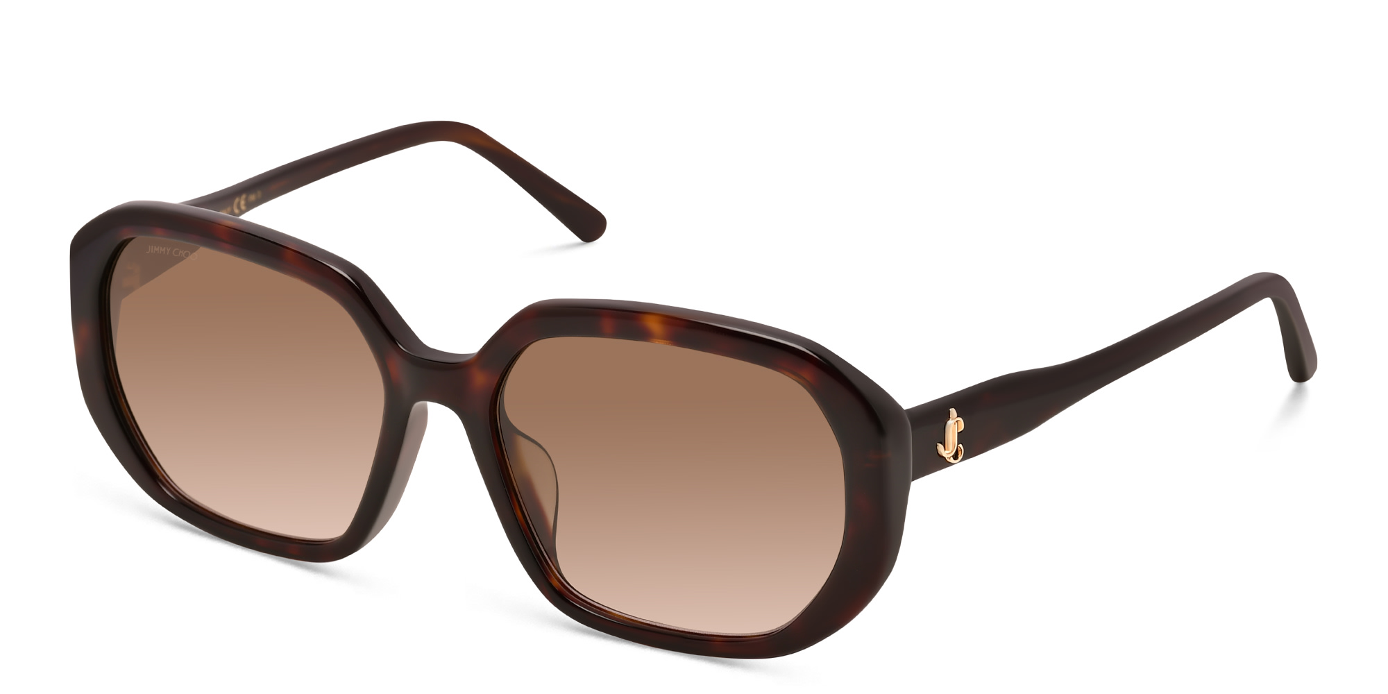 Shop JIMMY CHOO Karly/F/S Square Sunglasses in Havana online.