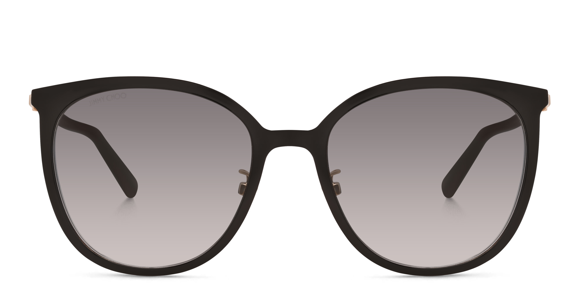 Shop JIMMY CHOO Oria/G/SK Cat Eye Sunglasses in Black Gold online.