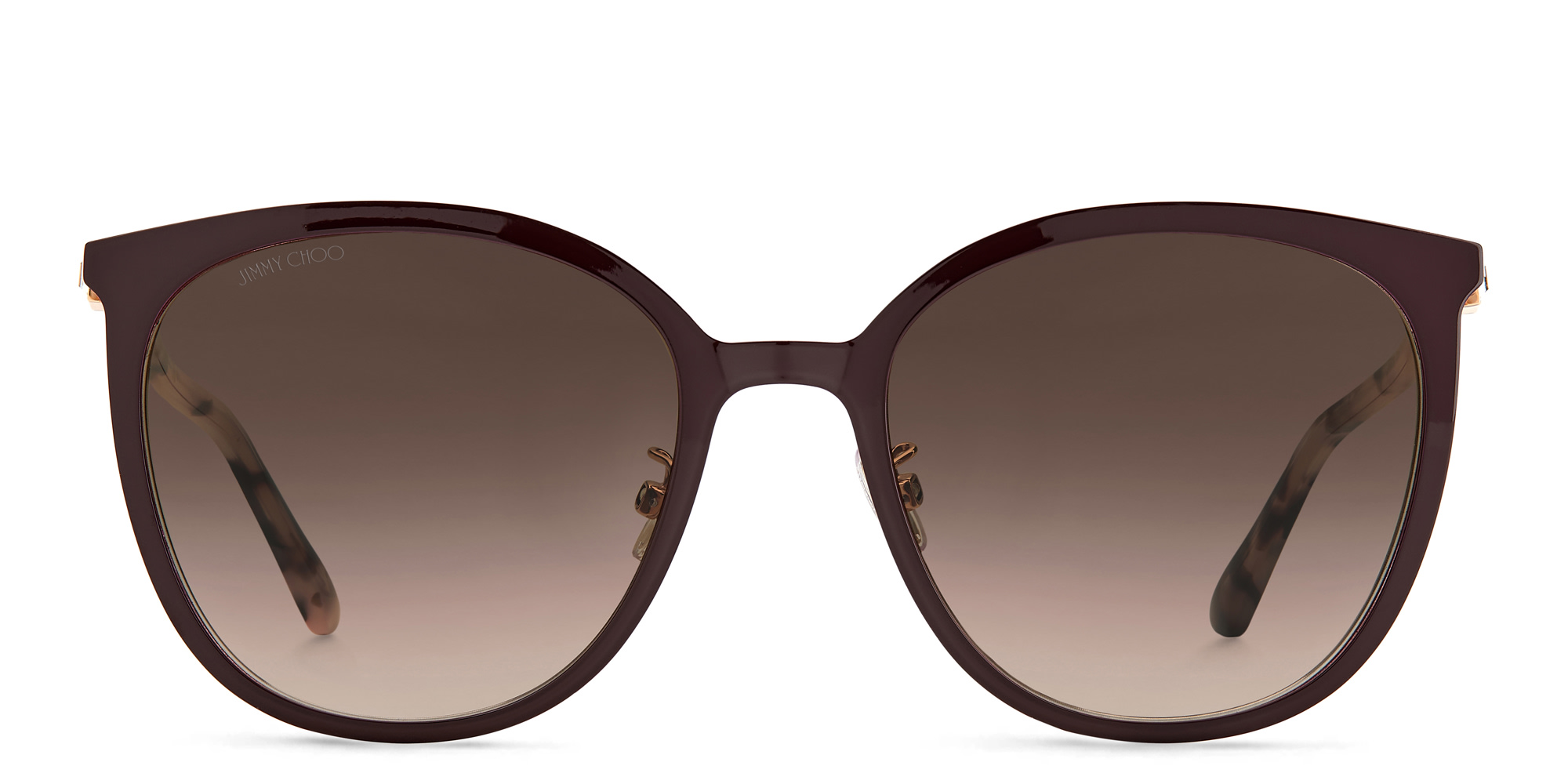 Shop JIMMY CHOO Oria/G/SK Cat Eye Sunglasses in Gold Copper online.