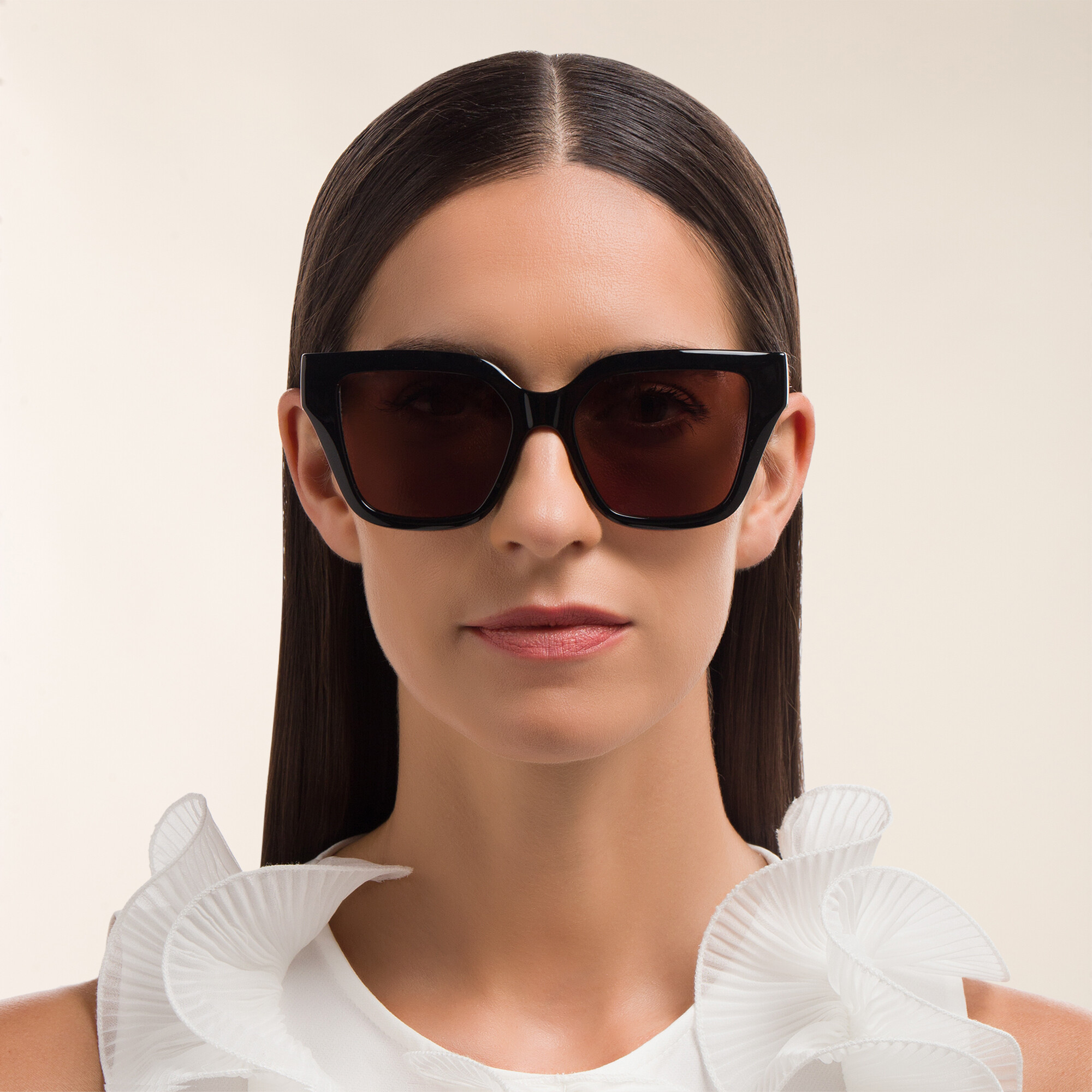 Shop GUCCI Square Sunglasses in Black online.