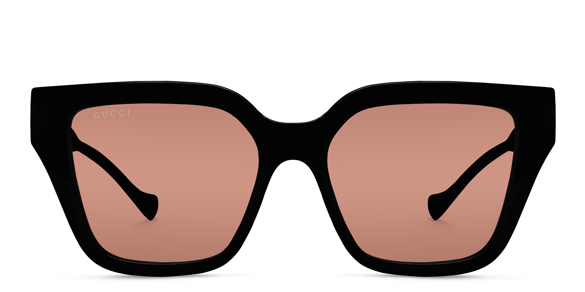 Shop GUCCI Square Sunglasses in Black online.