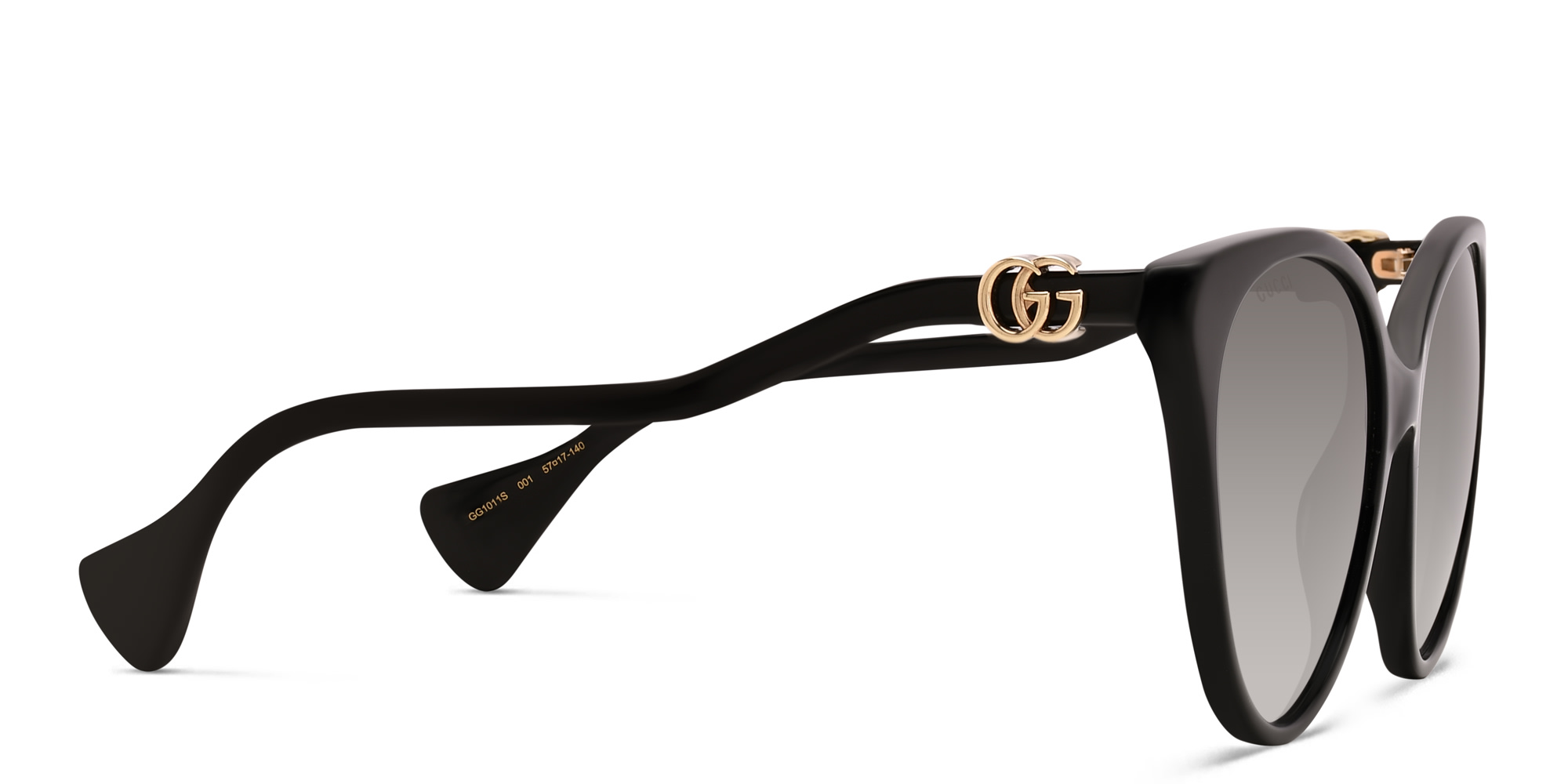 Shop GUCCI Cat Eye Sunglasses in Black online.