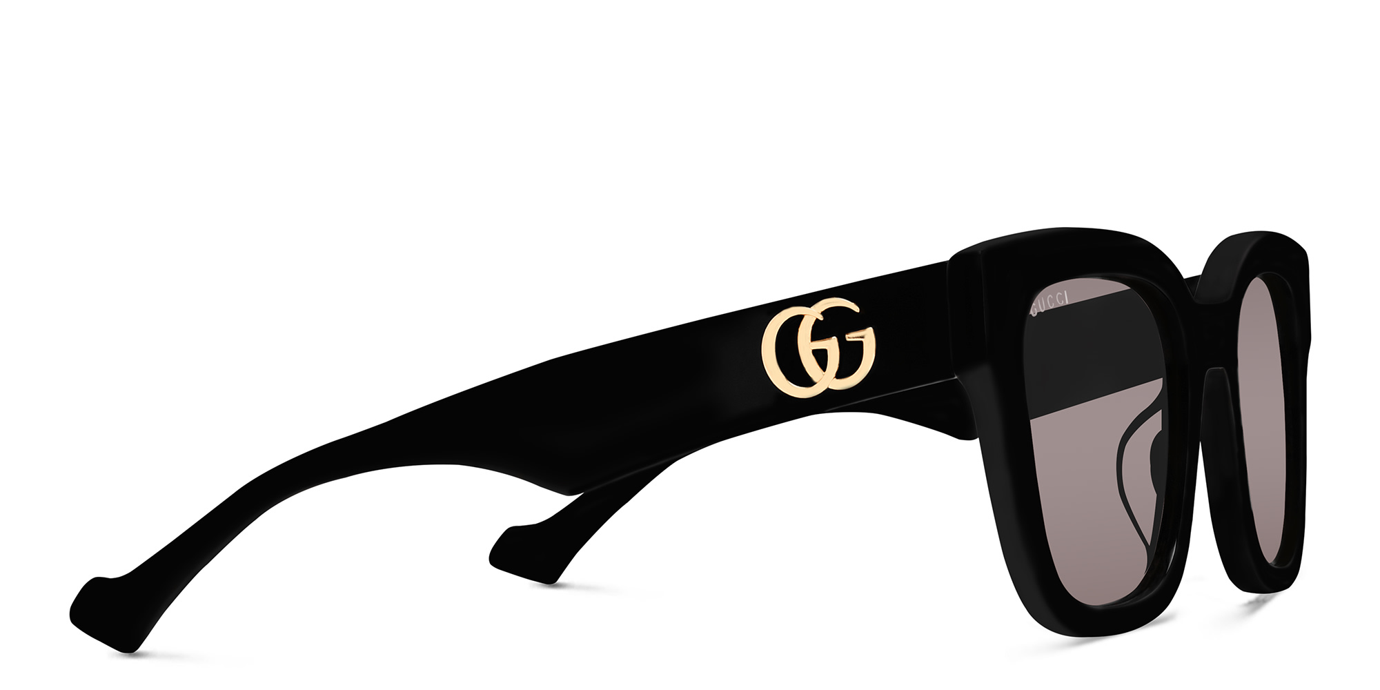 Shop GUCCI Square Sunglasses in Black online.