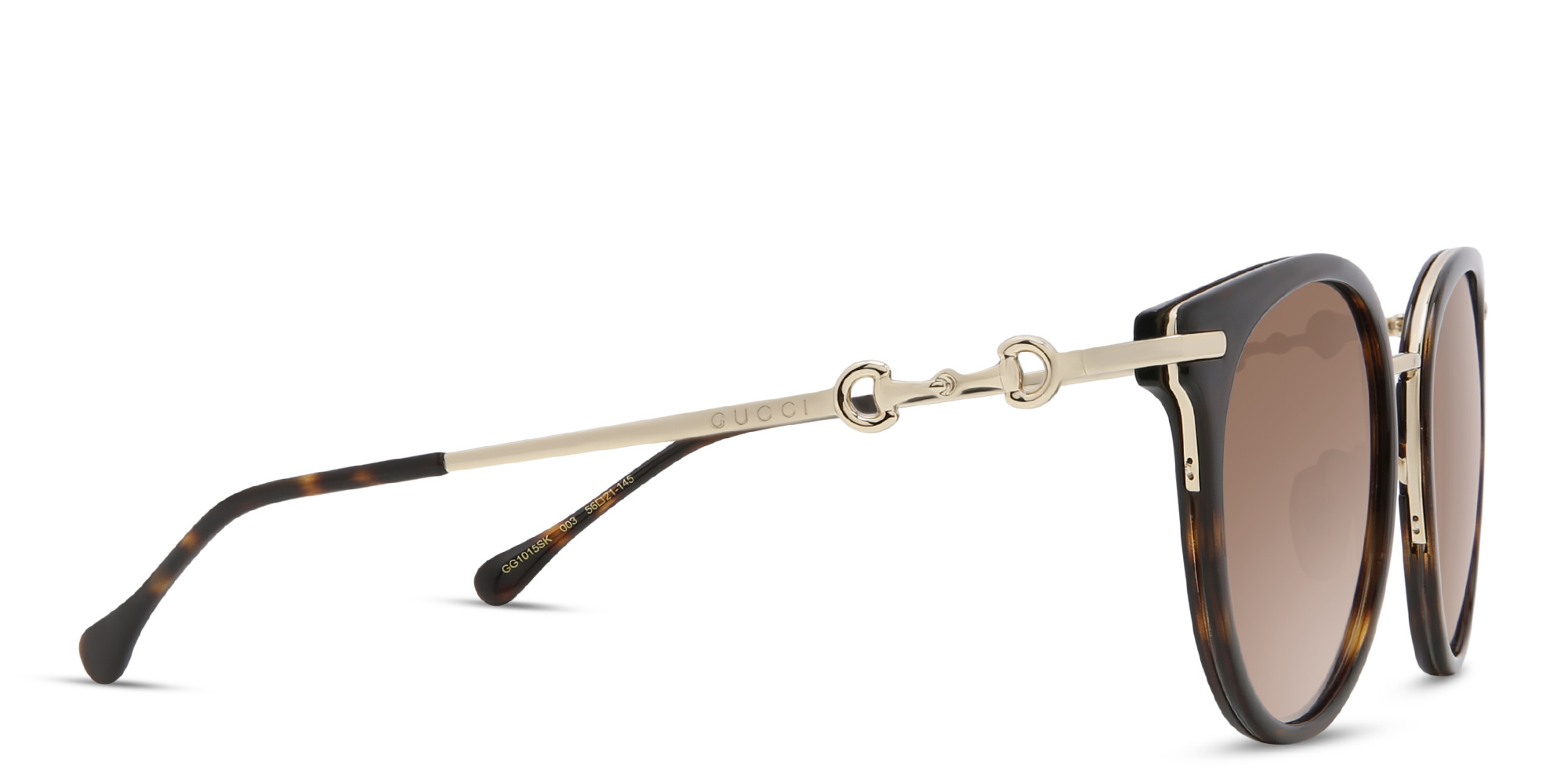 Shop GUCCI Round Sunglasses in Havana online.