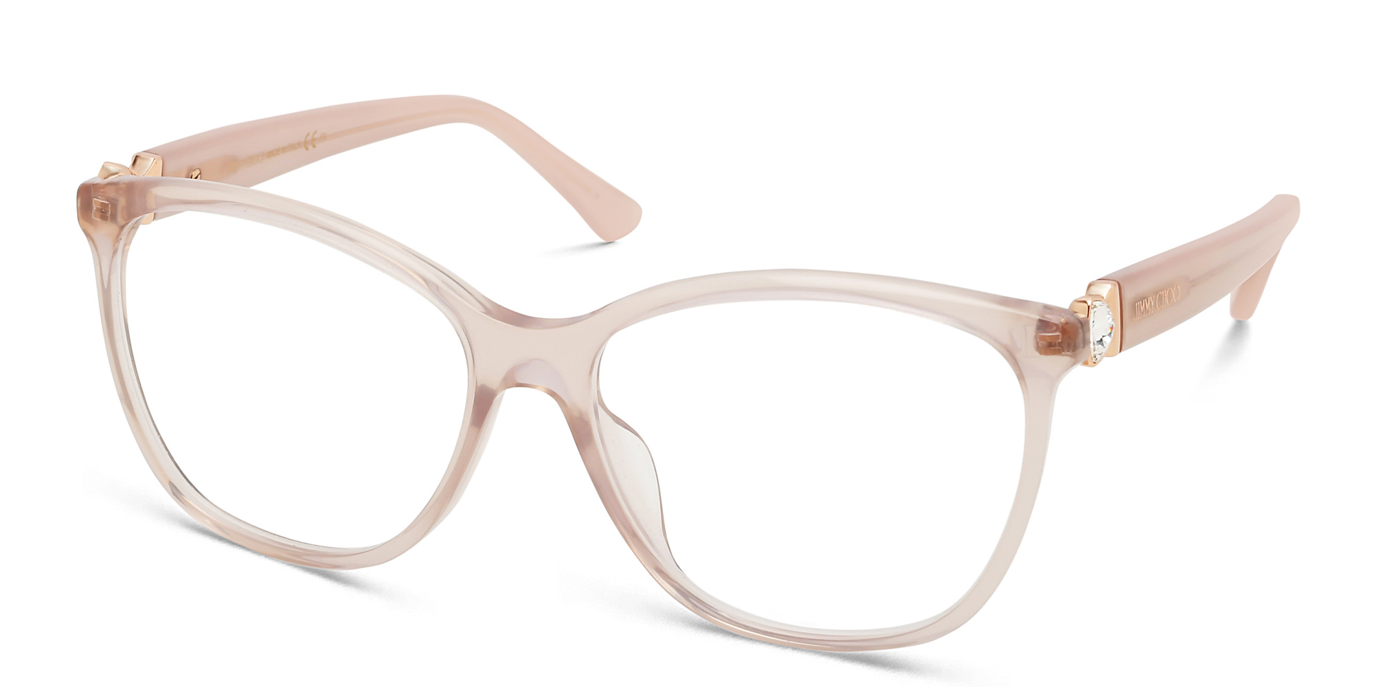 JIMMY CHOO Wide Square Eyeglasses in Nude – Product Photo 2