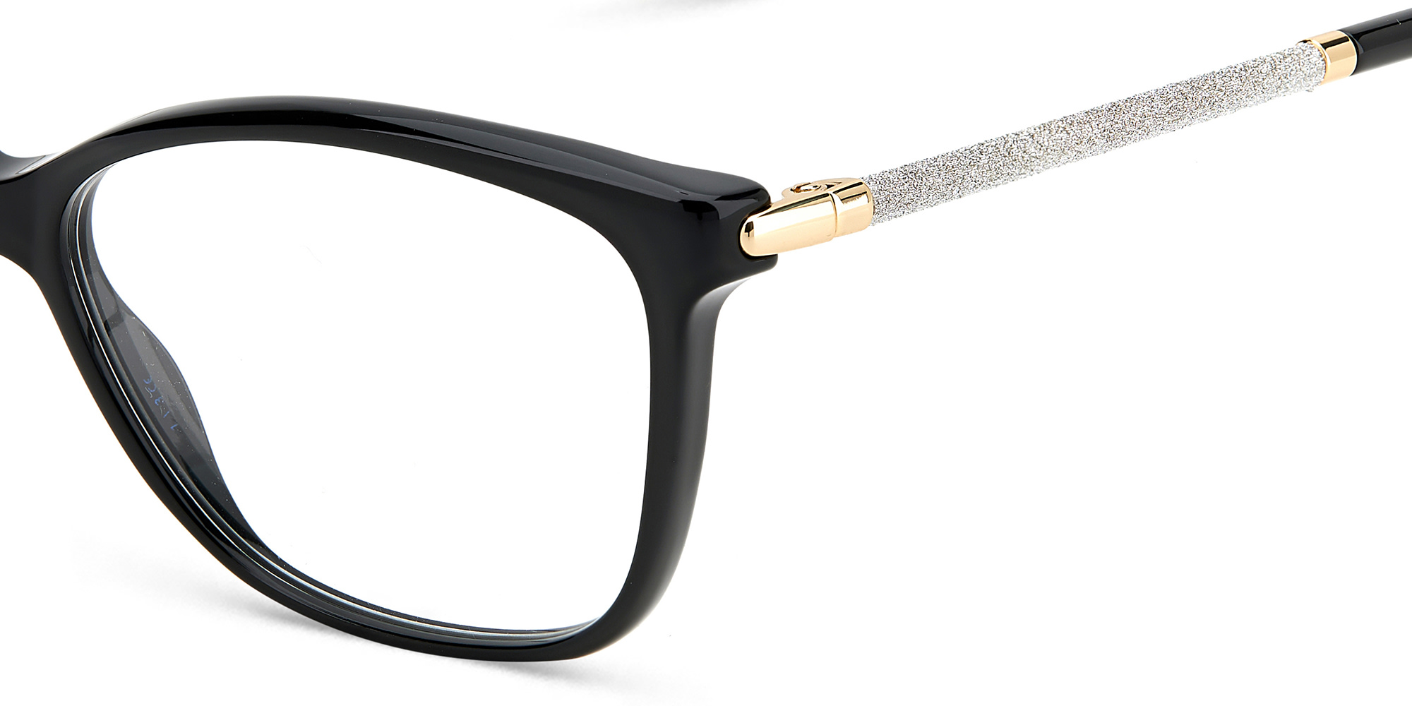 Shop JIMMY CHOO Rectangle Eyeglasses in Black online.
