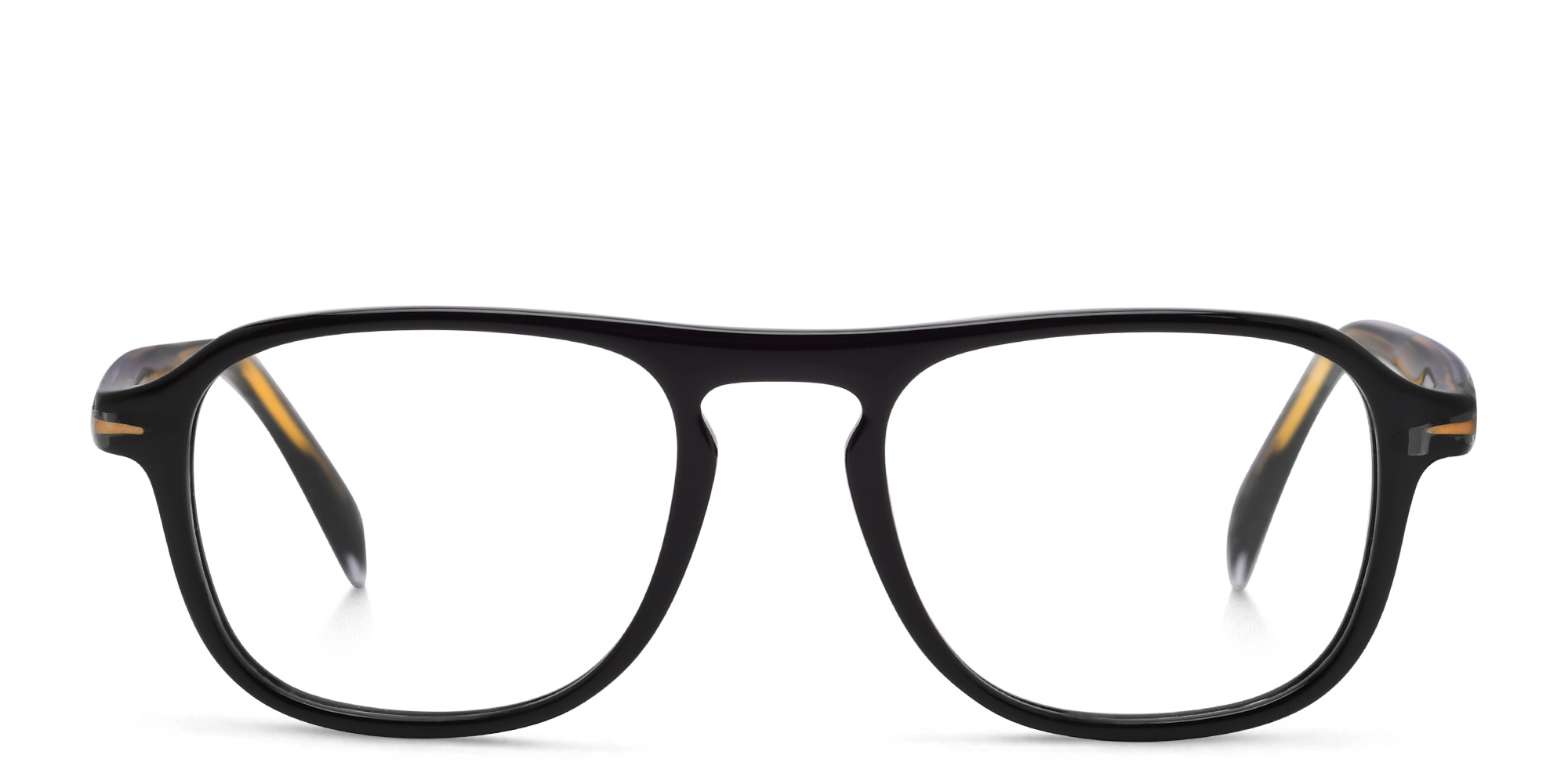 DAVID BECKHAM Square Eyeglasses in Black – Product Photo 1