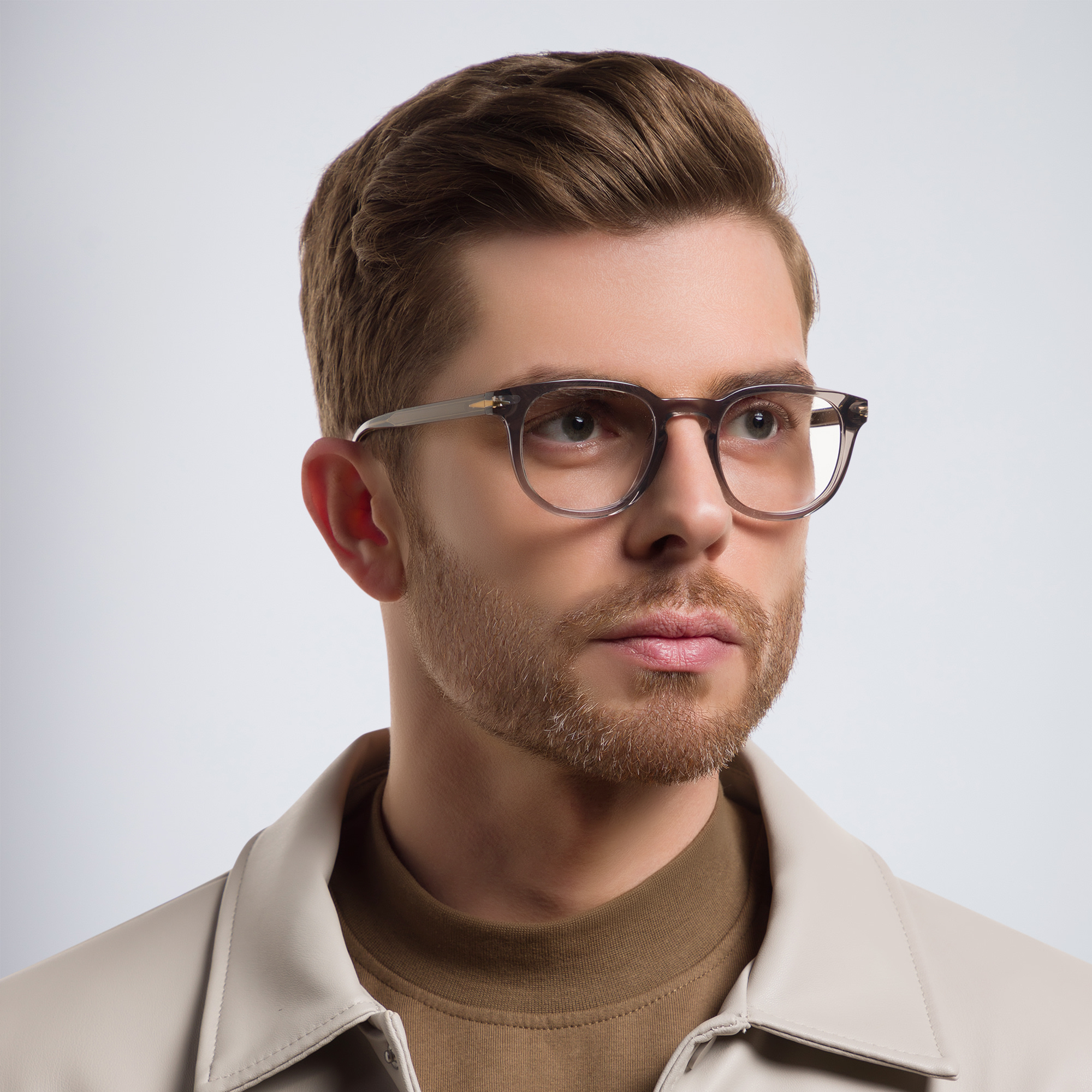 DAVID BECKHAM Rectangle Eyeglasses in Grey – Product Photo 6