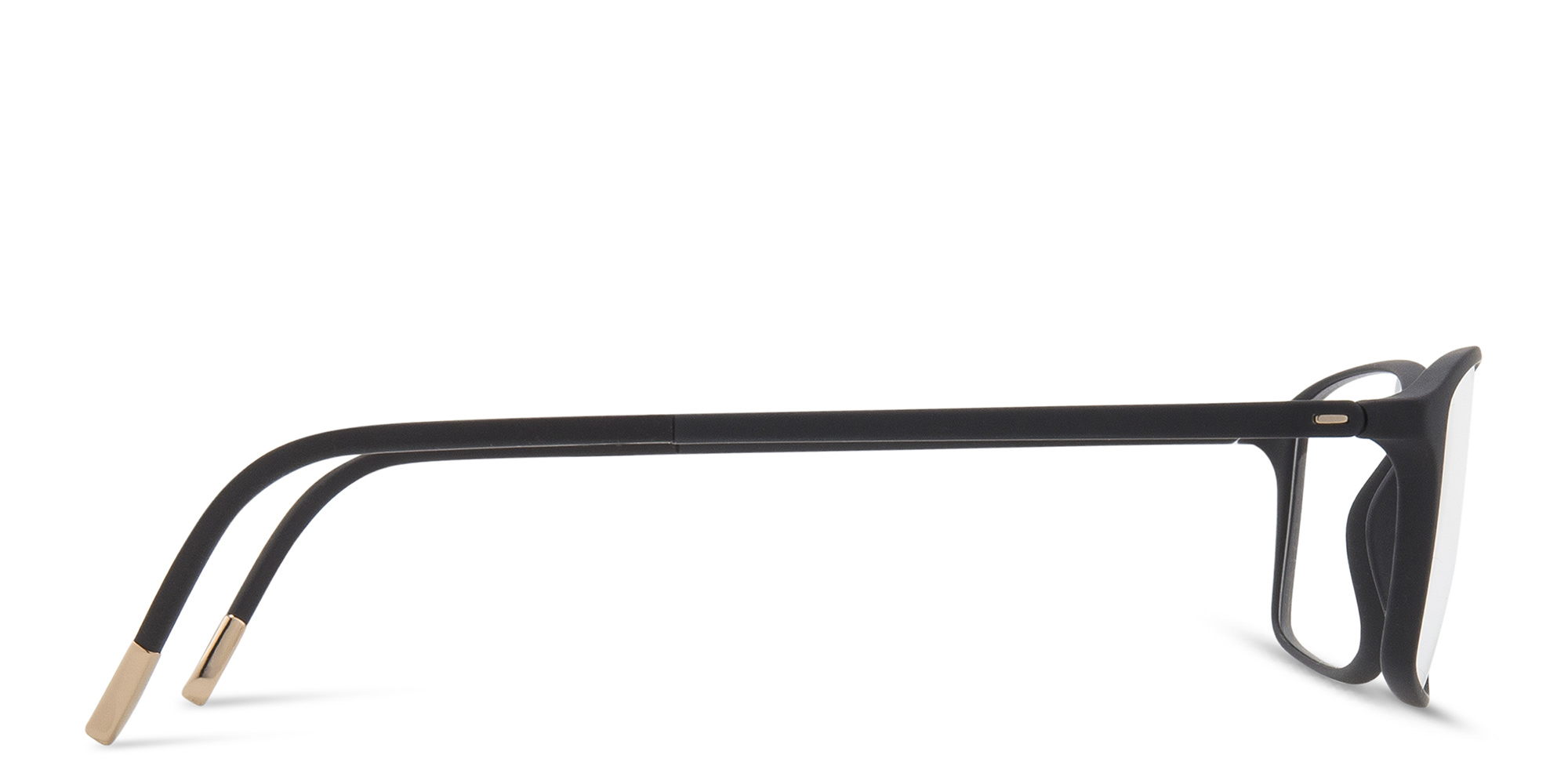 Shop Silhouette Rectangle Eyeglasses in Black online.