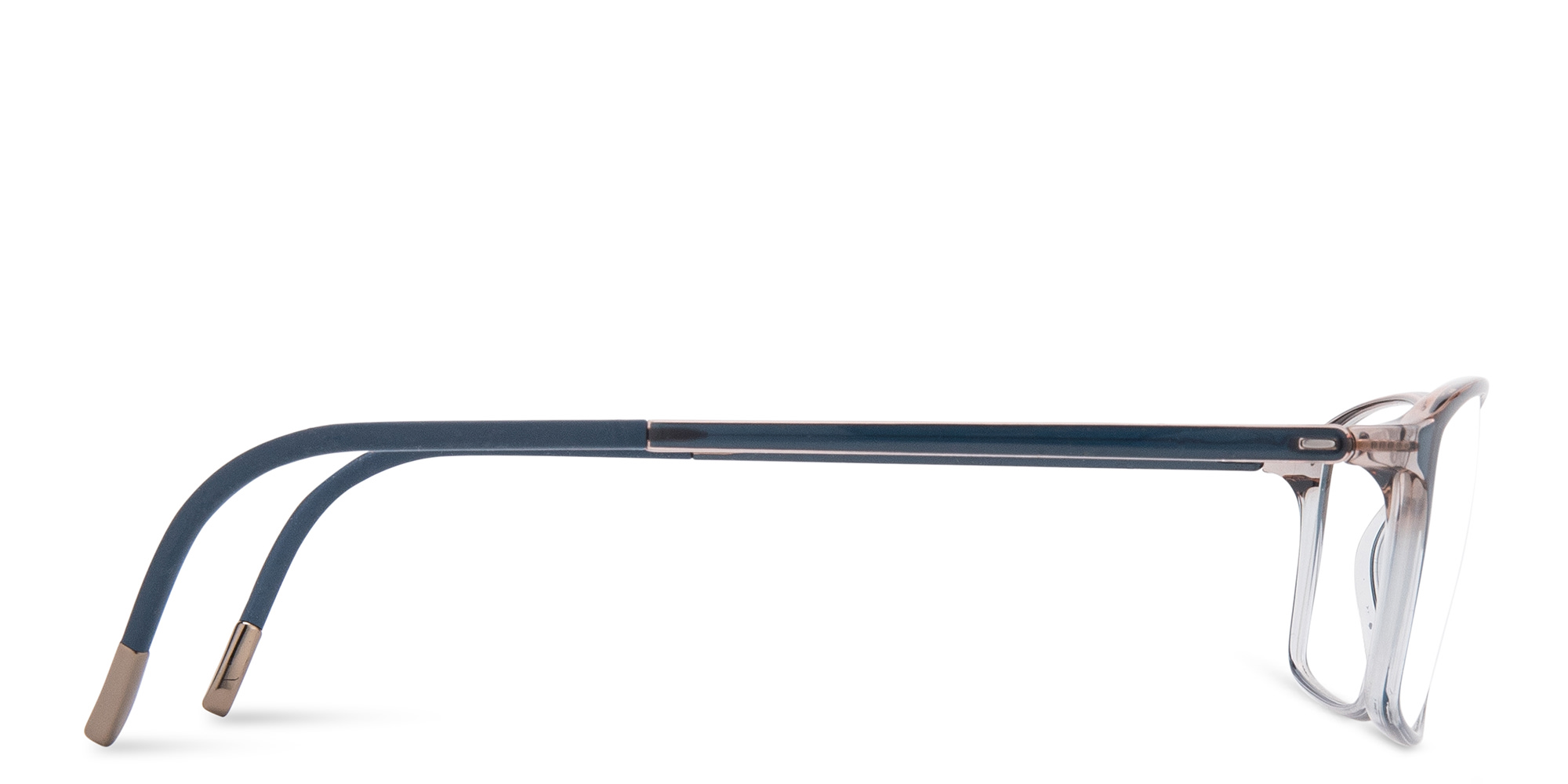 Shop Silhouette Rectangle Eyeglasses in Blue online.