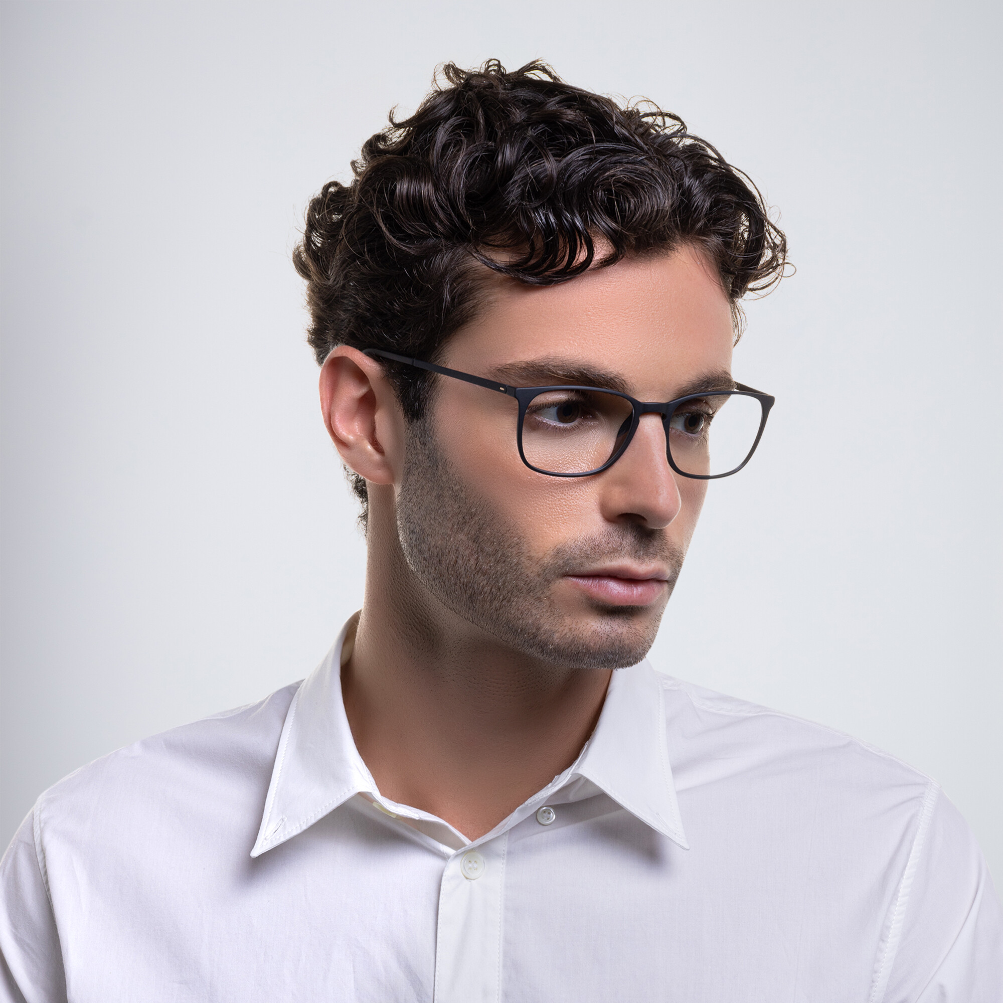 Silhouette Square Eyeglasses in Black – Product Photo 6