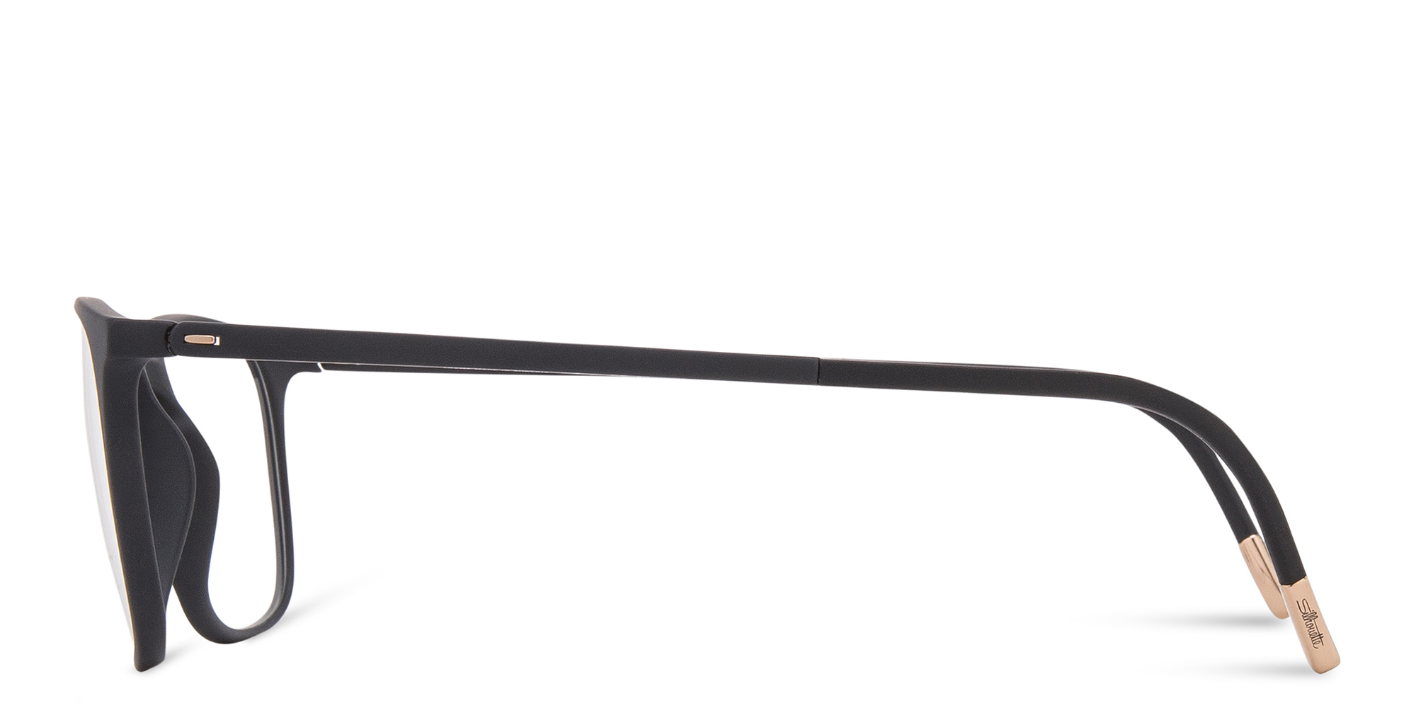 Silhouette Square Eyeglasses in Black – Product Photo 3