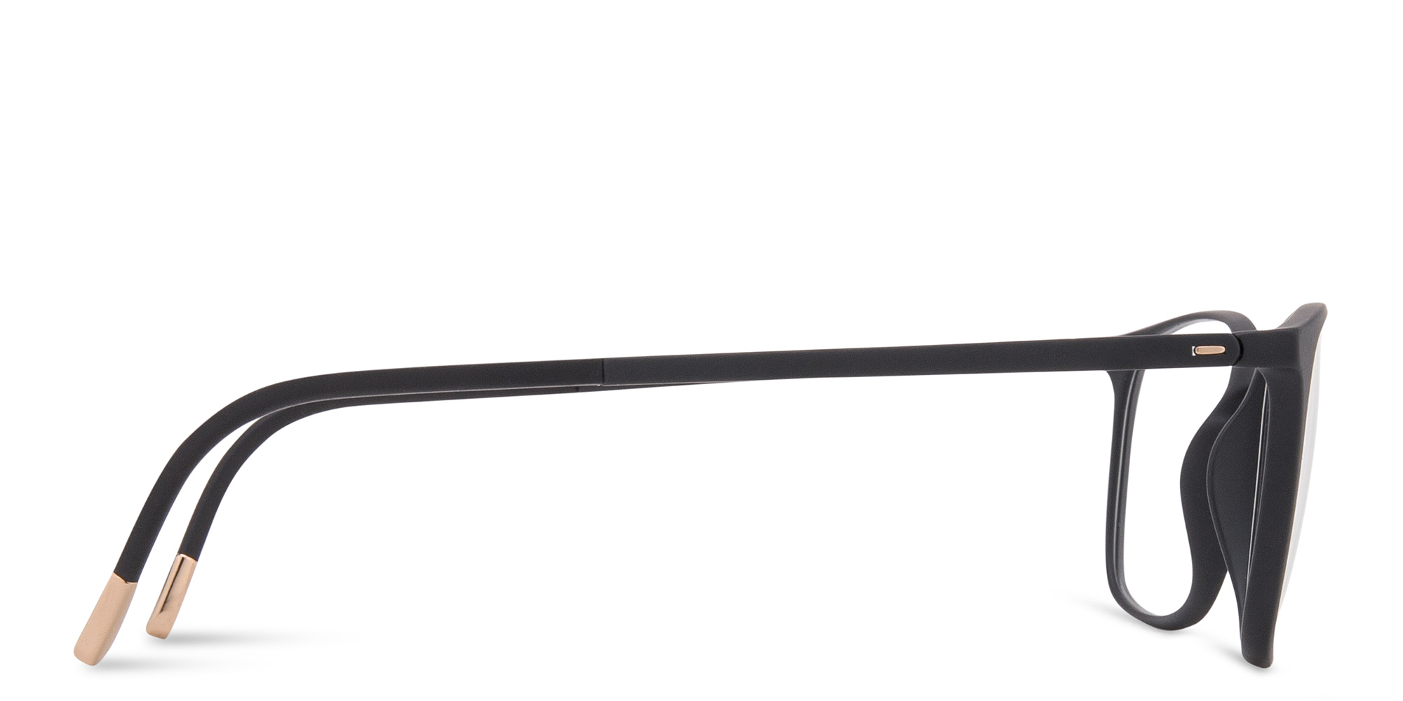 Silhouette Square Eyeglasses in Black – Product Photo 4