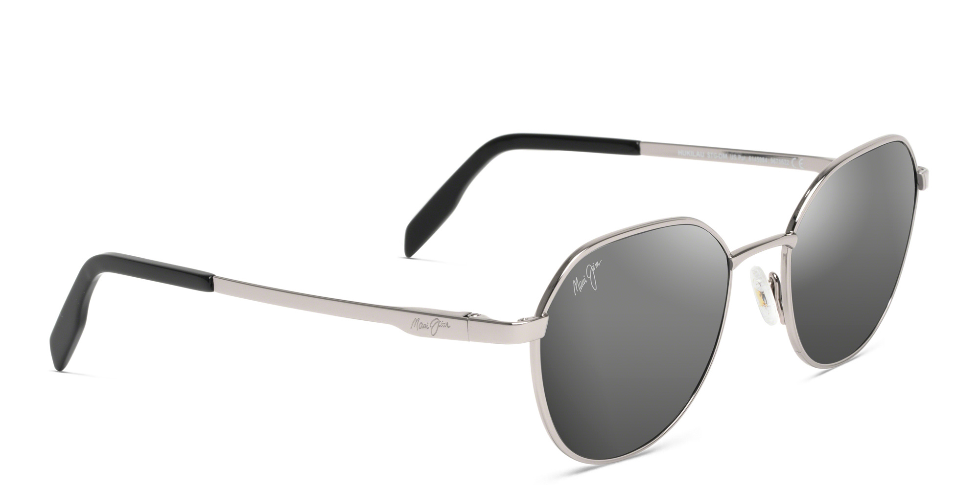 نظارة شمسية هوكيلاو 845 بإطار دائري للجنسين من ماوي جيم بلون رمادي - صورة المنتج 2