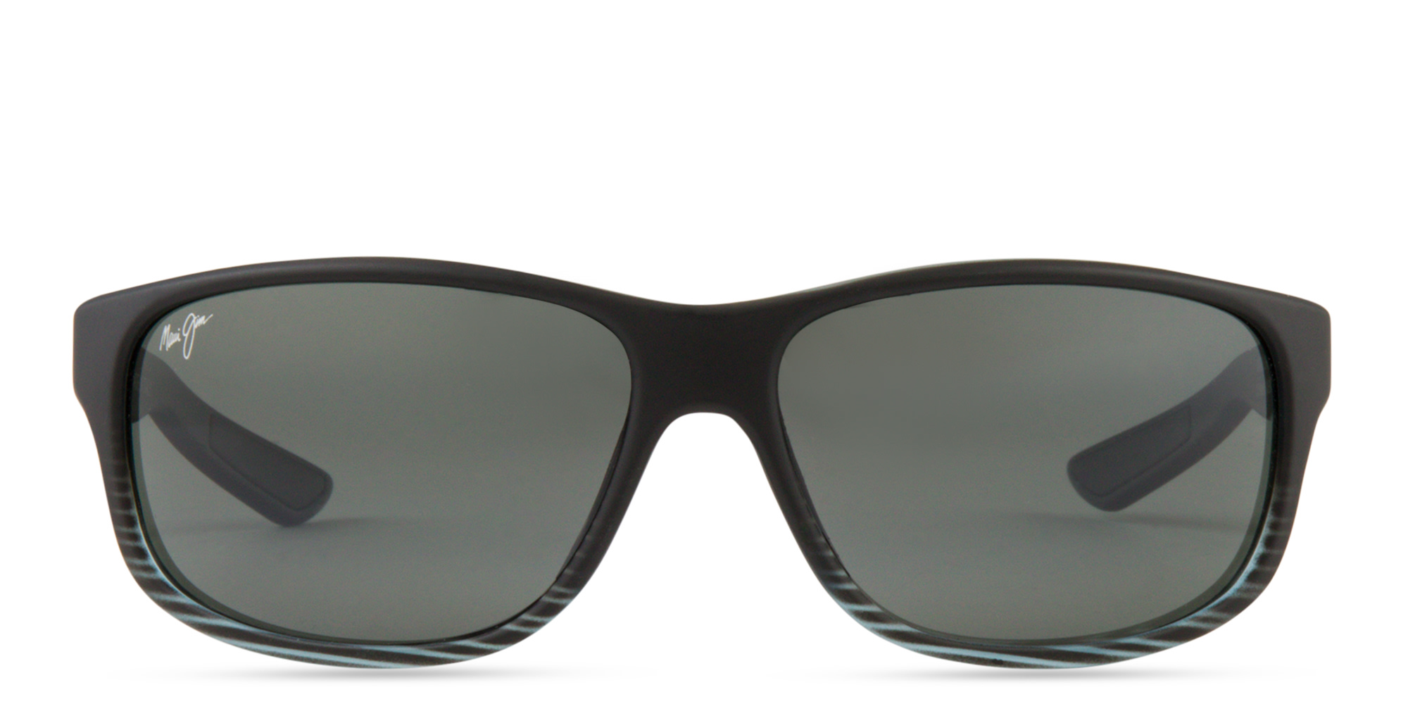 Maui Jim Kaiwi Channel 840 Unisex Rectangle Sunglasses in Black – Product Photo 1