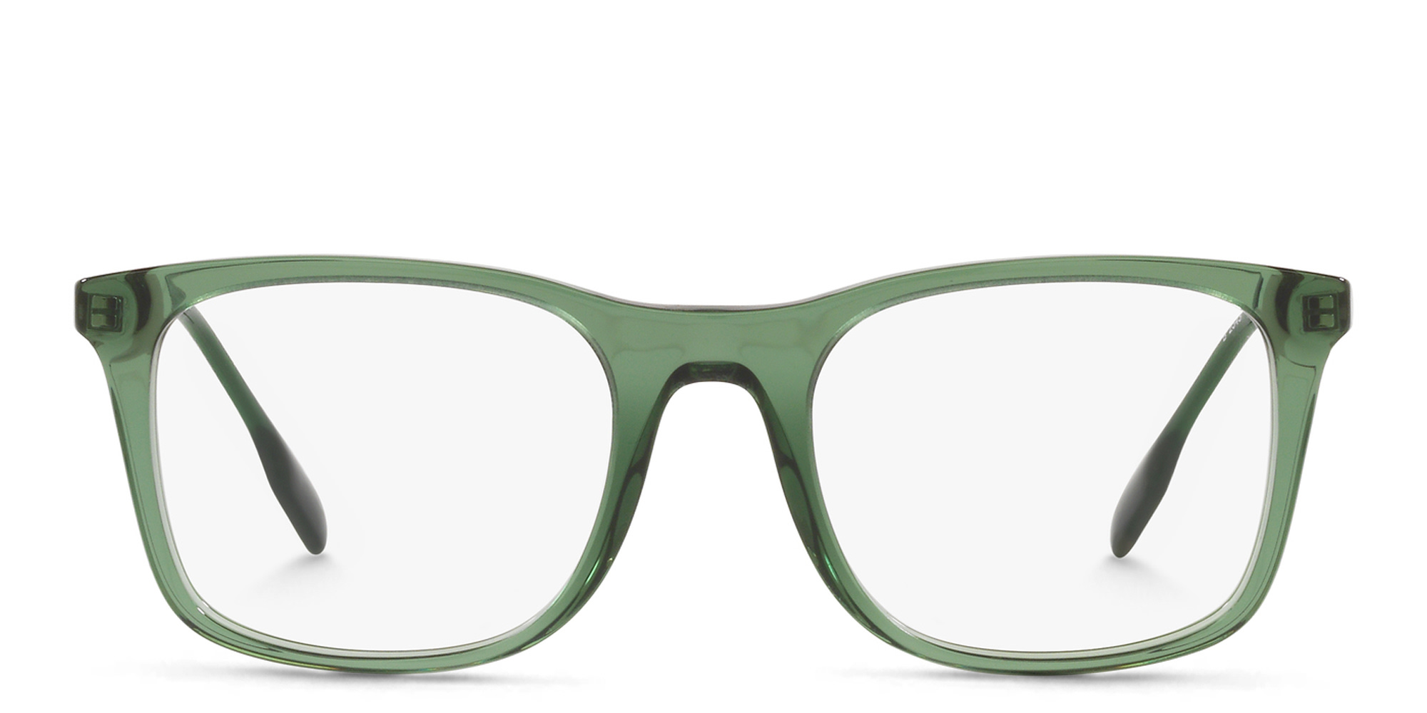 Shop BURBERRY Square Eyeglasses in Green online.