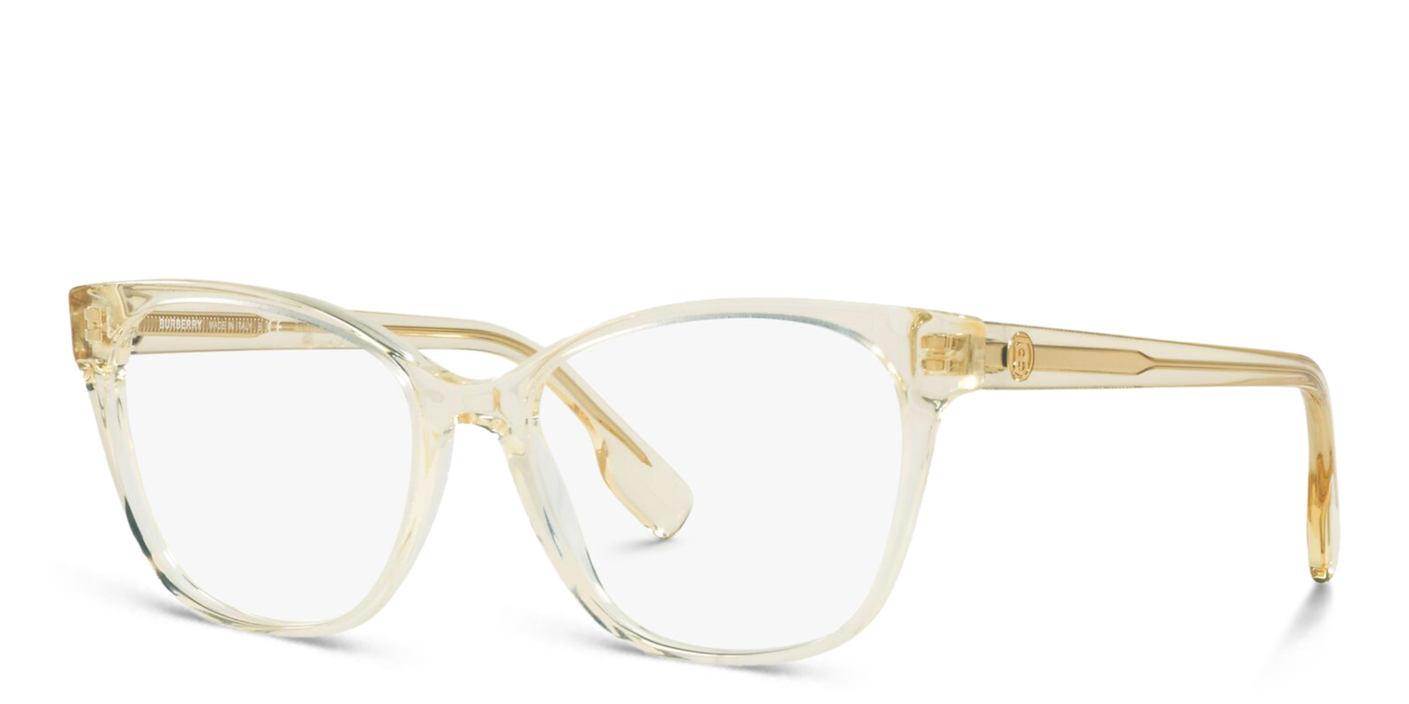 Shop BURBERRY Square Eyeglasses in Yellow online.