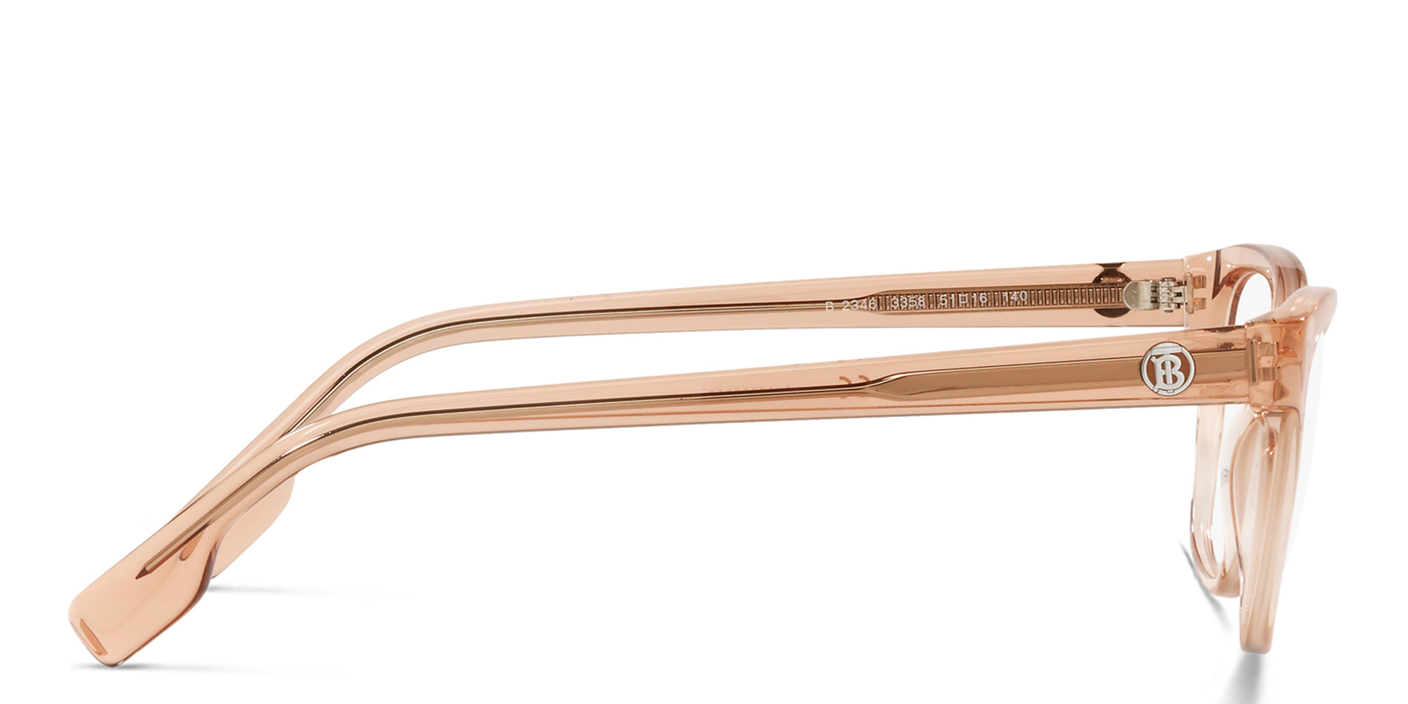 BURBERRY Cat-Eye Eyeglasses in Peach – Product Photo 3