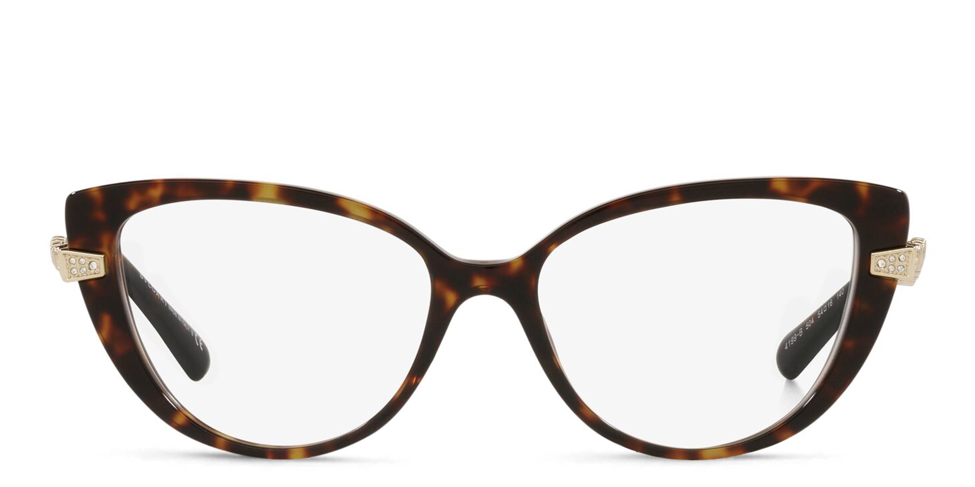 BVLGARI Cat Eye Eyeglasses in Havana – Product Photo 1