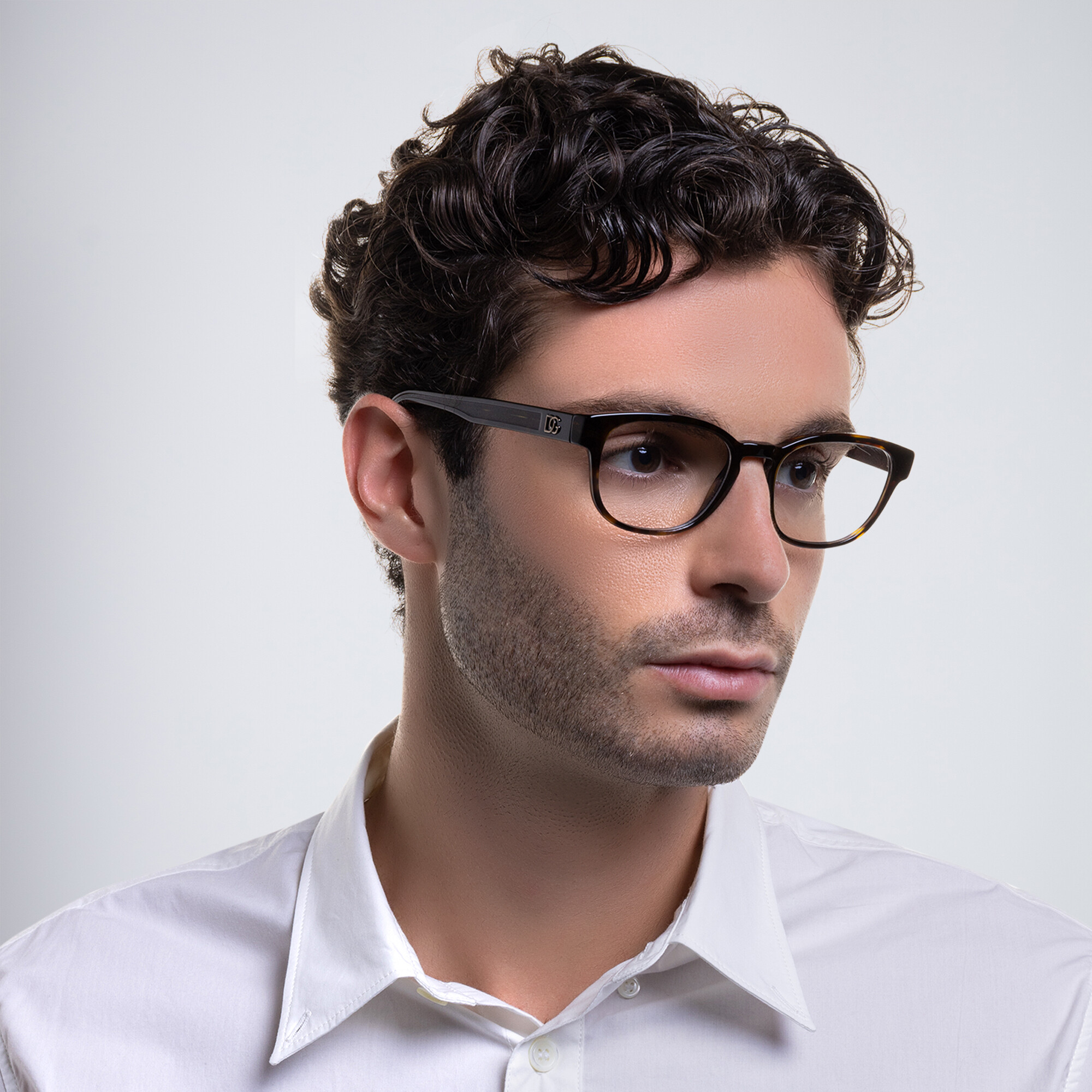Dolce & Gabbana Square Eyeglasses in Havana – Product Photo 5