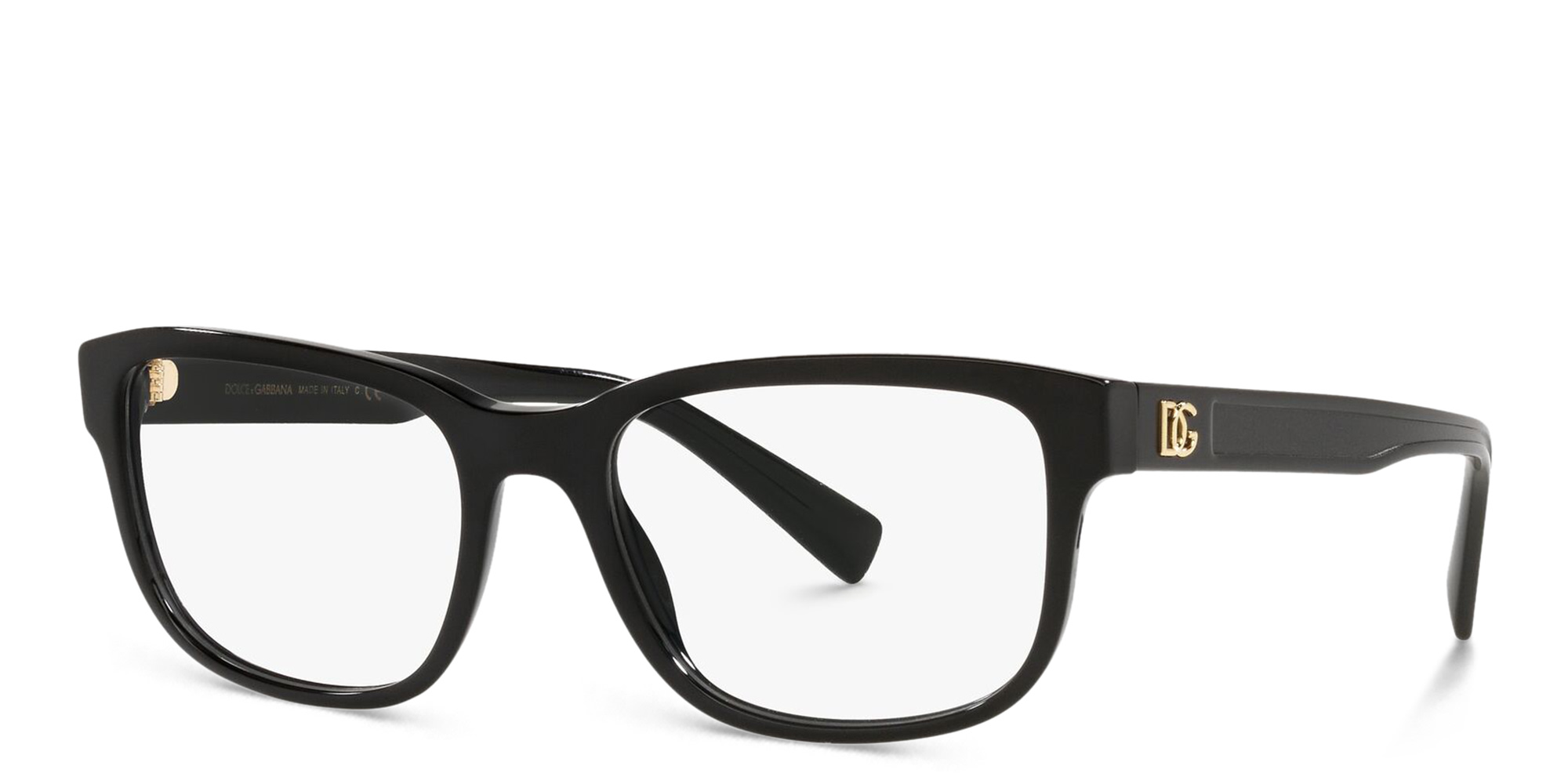 Dolce & Gabbana Wide Rectangle Eyeglasses in Black – Product Photo 2