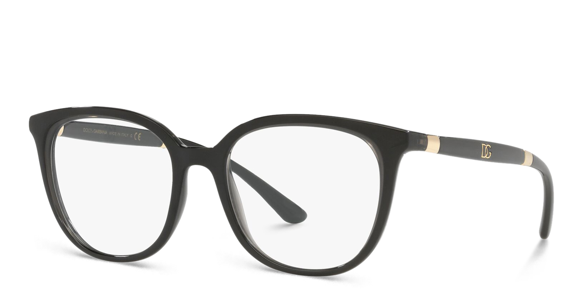 Dolce & Gabbana Square Eyeglasses in Black/Transparent Black – Product Photo 2