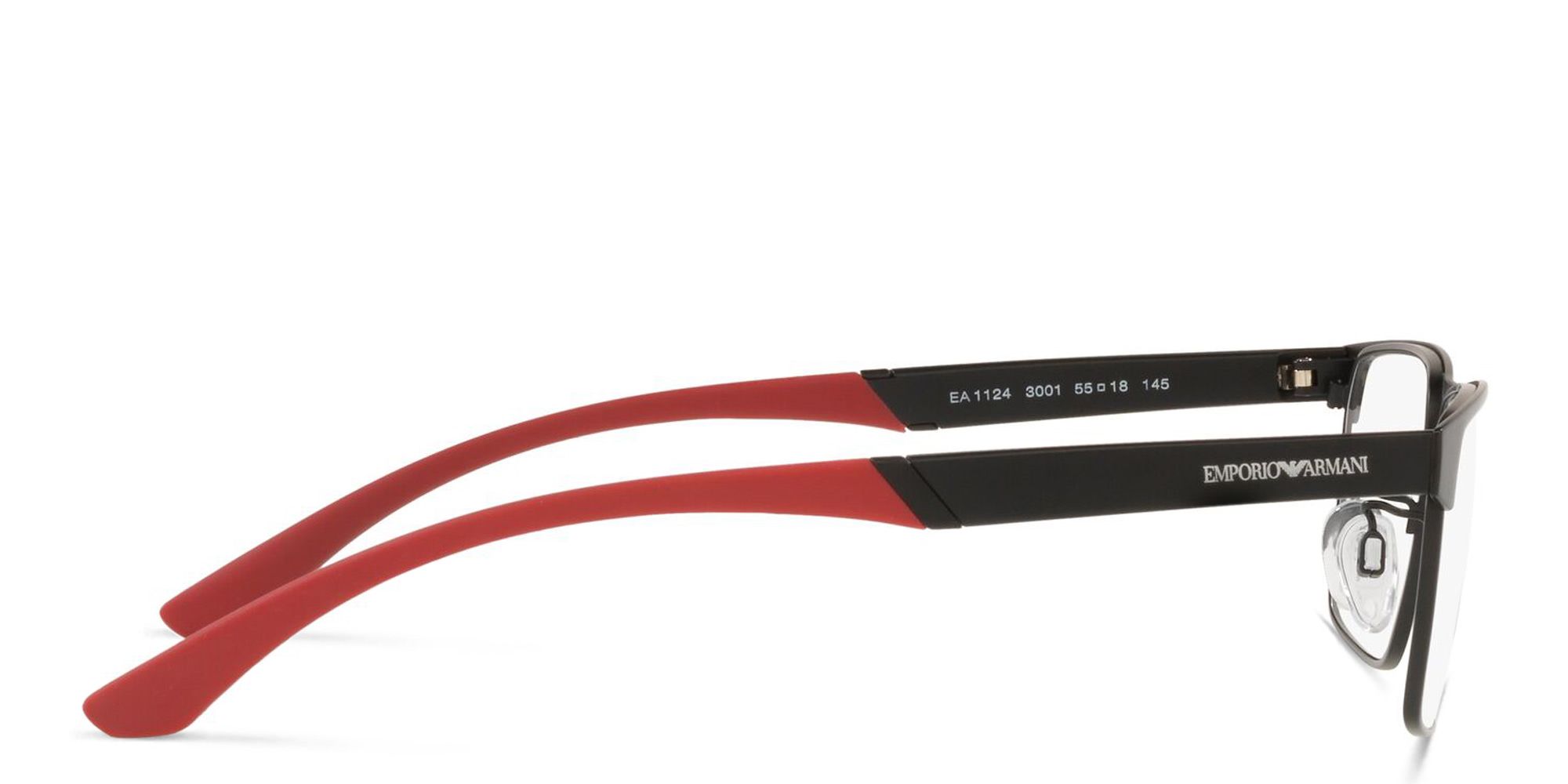 Shop Emporio Armani Wide Pillow Eyeglasses in Matte Black online.