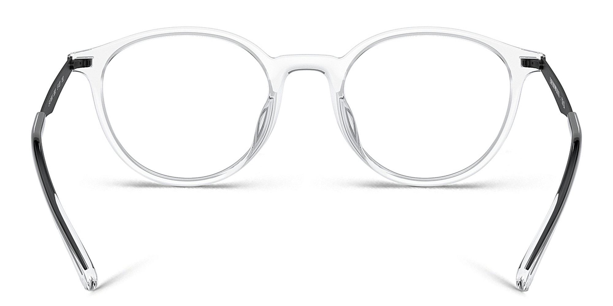Emporio Armani Round Eyeglasses in Clear – Product Photo 4