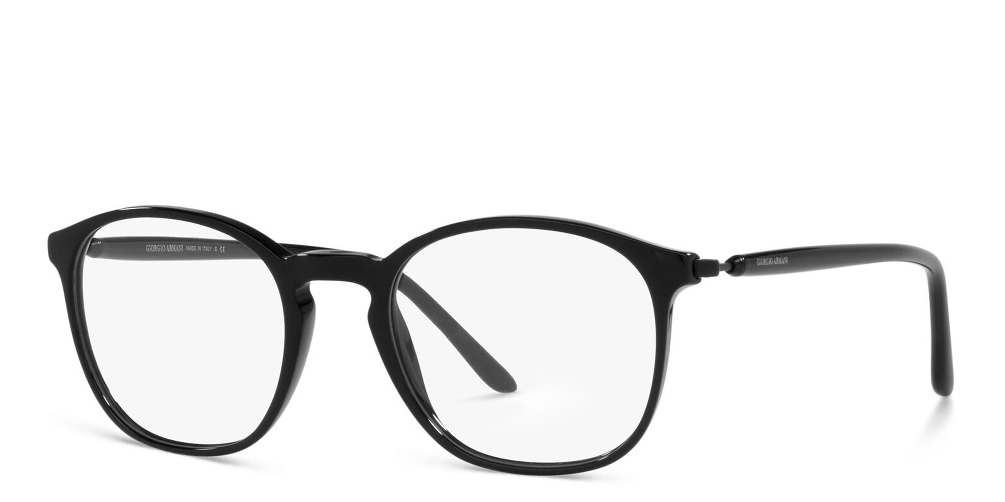 Shop GIORGIO ARMANI Panthos Eyeglasses in Black online.