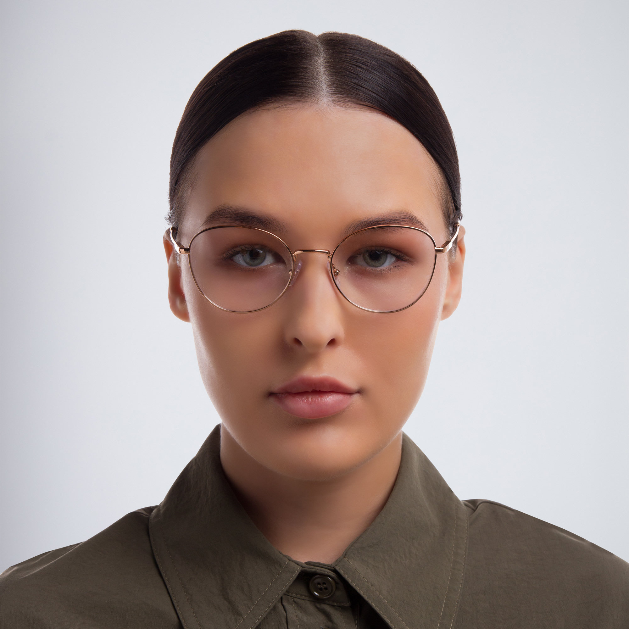 MIU MIU Square Eyeglasses in Rose Gold – Product Photo 4