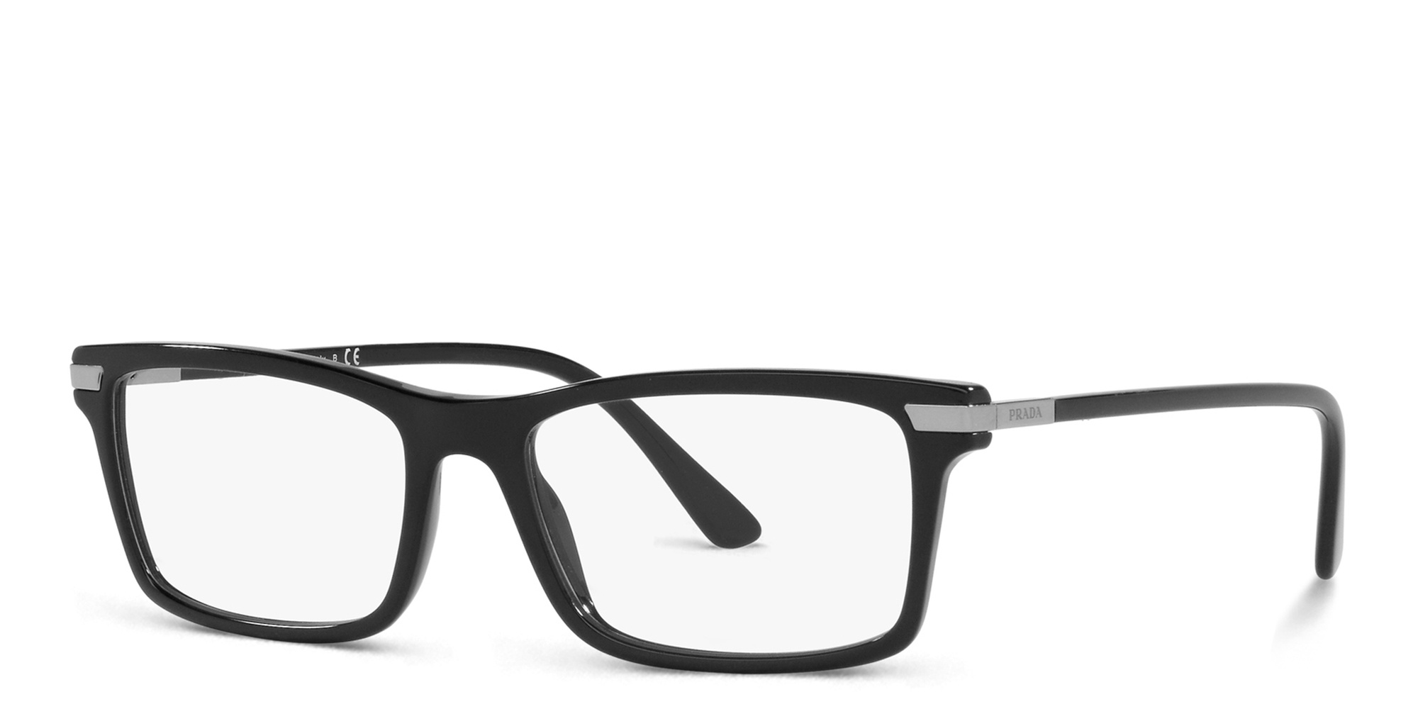 PRADA Rectangle Eyeglasses in Black – Product Photo 2
