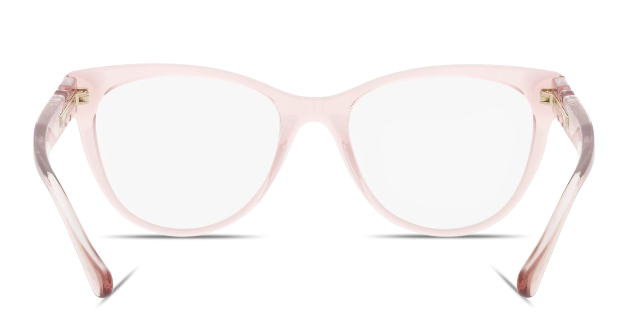 Shop VERSACE Medusa Cat-Eye Eyeglasses in Transparent Pink online.