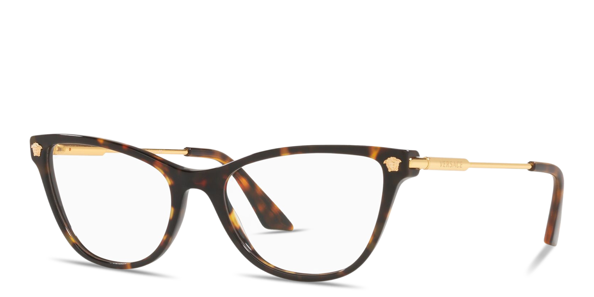 VERSACE Medusa Cat-Eye Eyeglasses in Havana – Product Photo 2