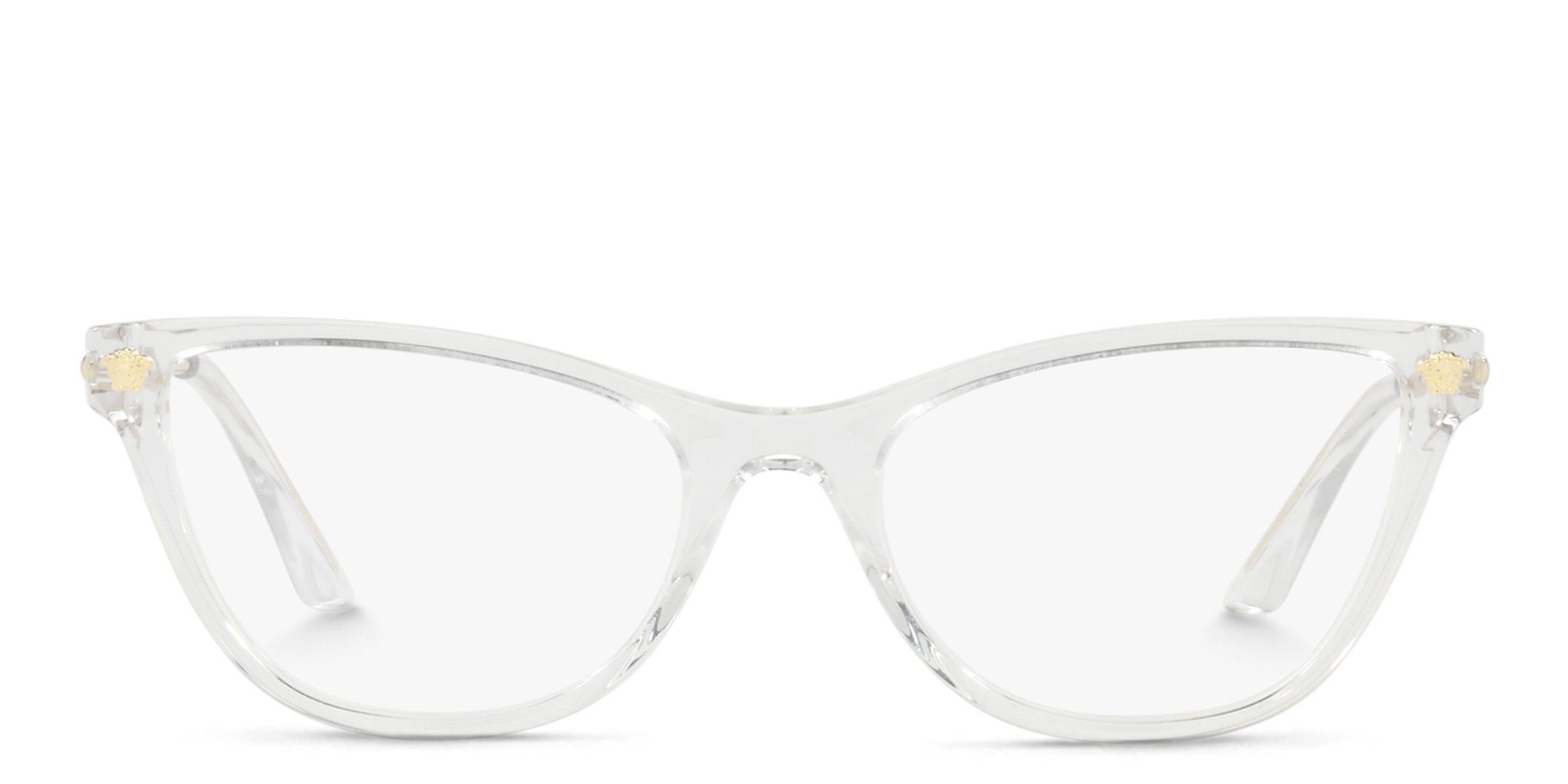 VERSACE Medusa Cat-Eye Eyeglasses in Crystal – Product Photo 1