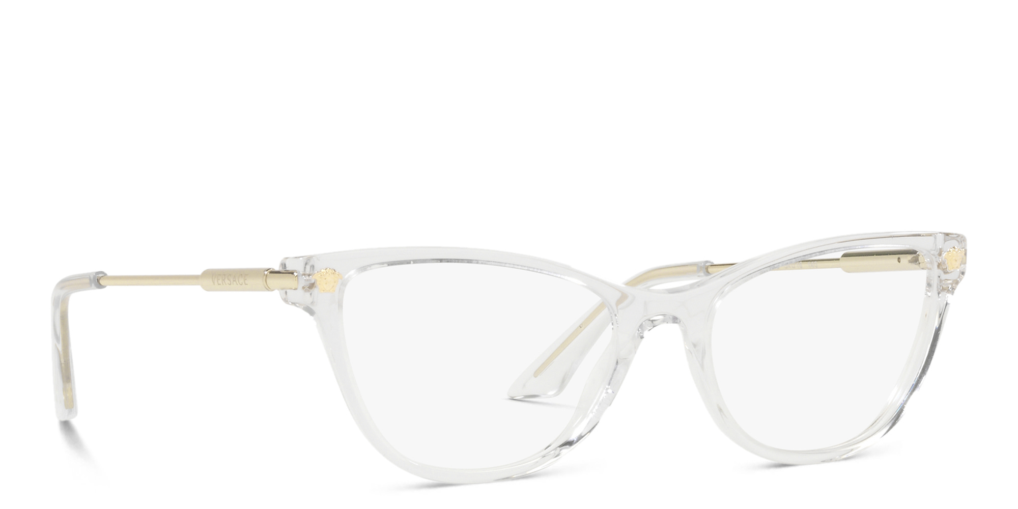 VERSACE Medusa Cat-Eye Eyeglasses in Crystal – Product Photo 4