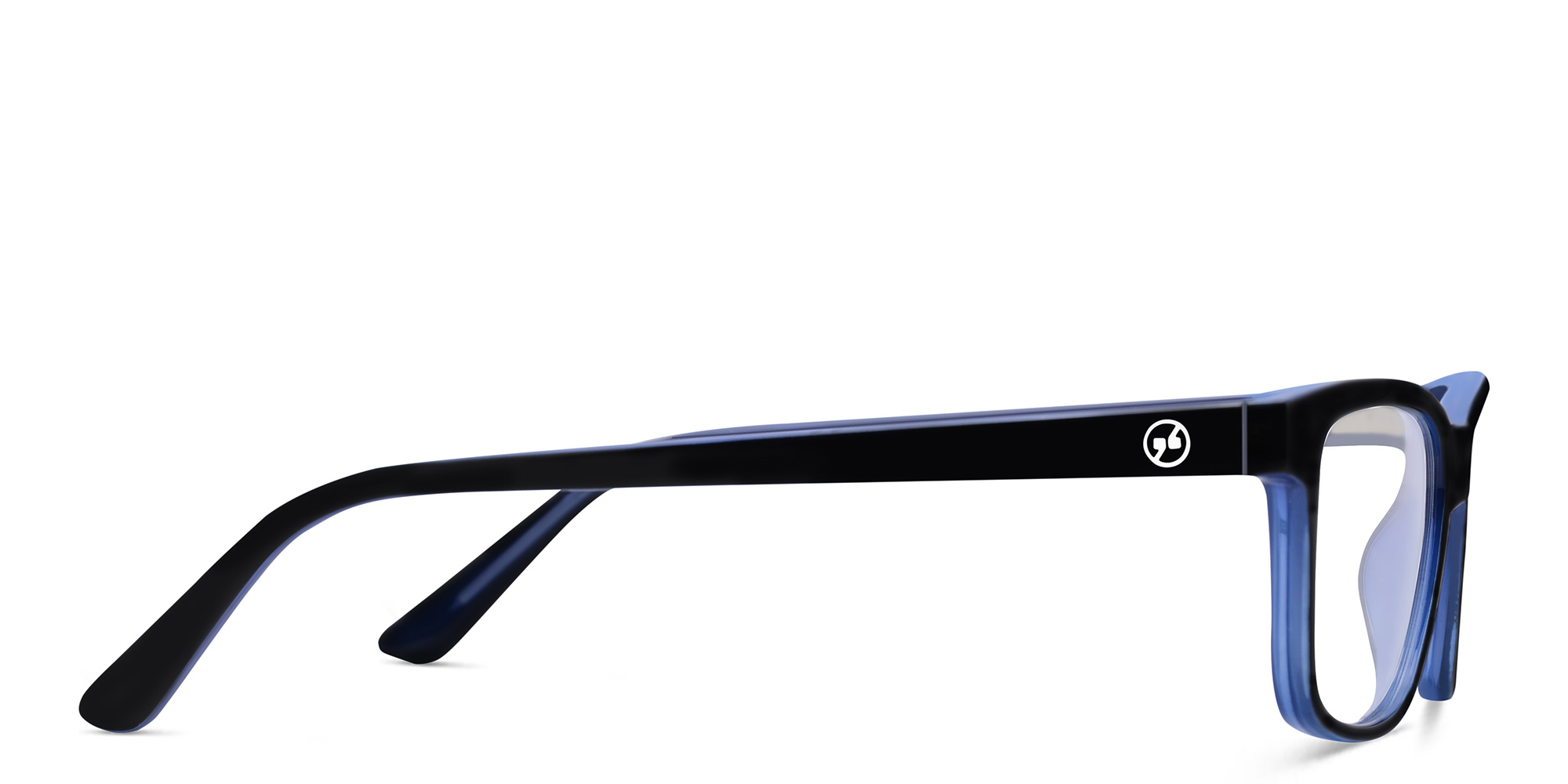 EYE'M Kids Rectangle Eyeglasses in Black – Product Photo 3