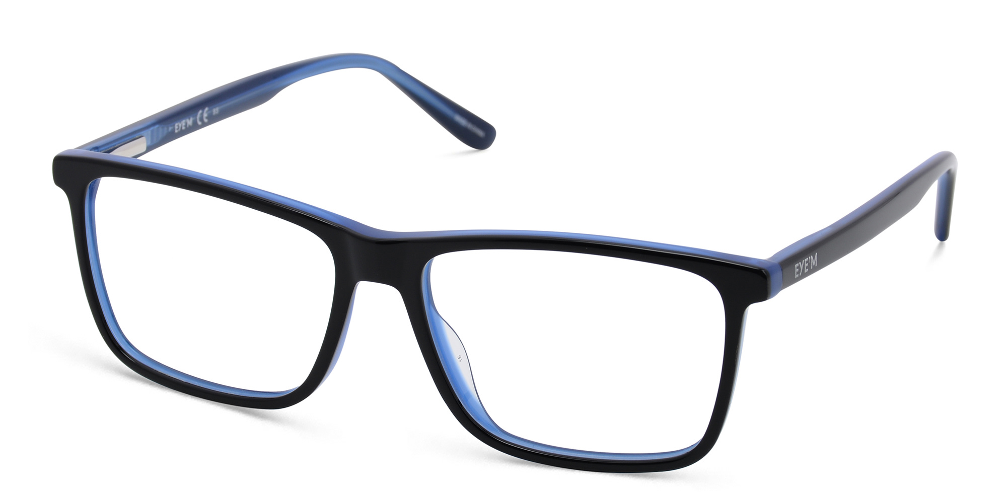 EYE'M Kids Rectangle Eyeglasses in Black – Product Photo 2