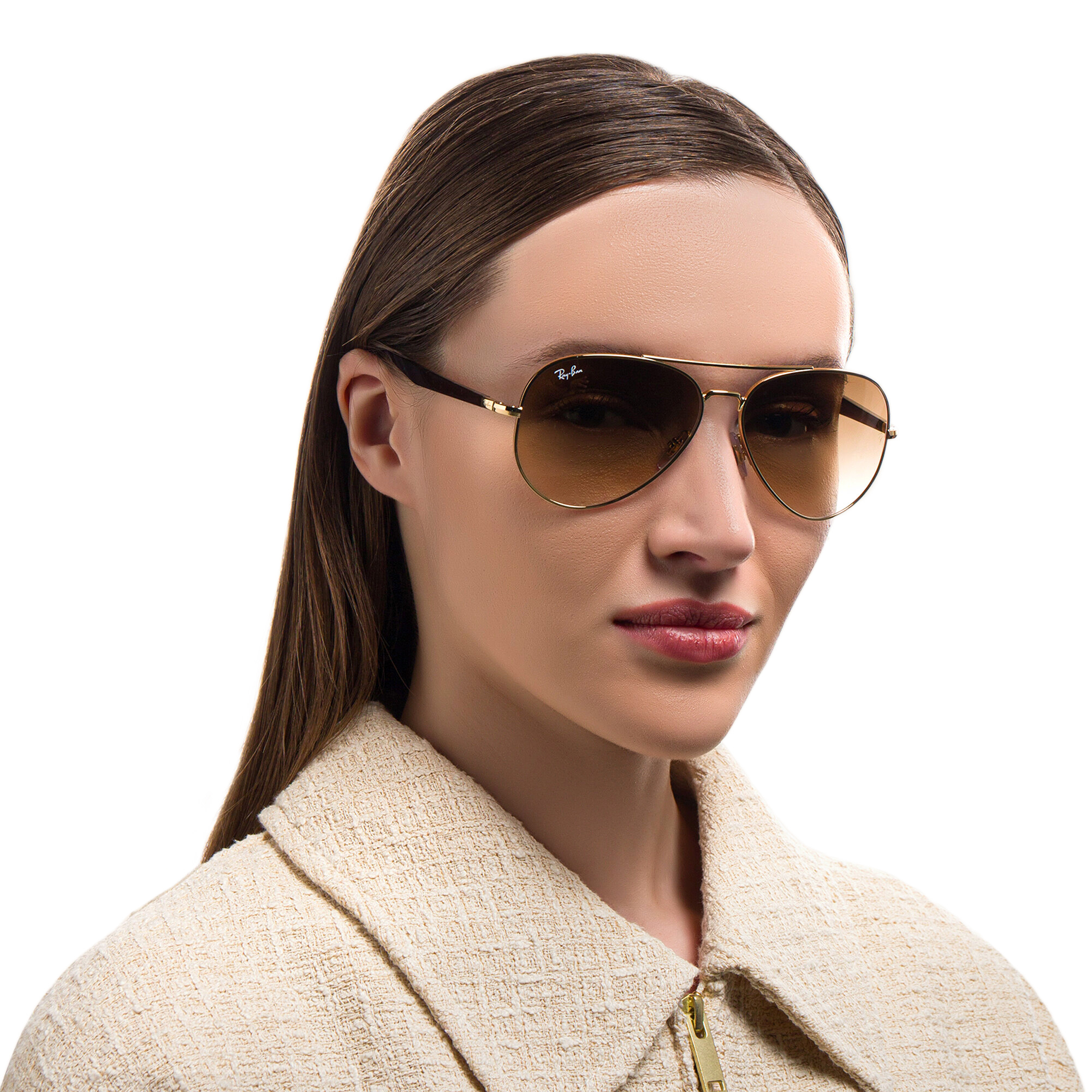 Ray-Ban Unisex Pilot Sunglasses in Gold – Product Photo 5