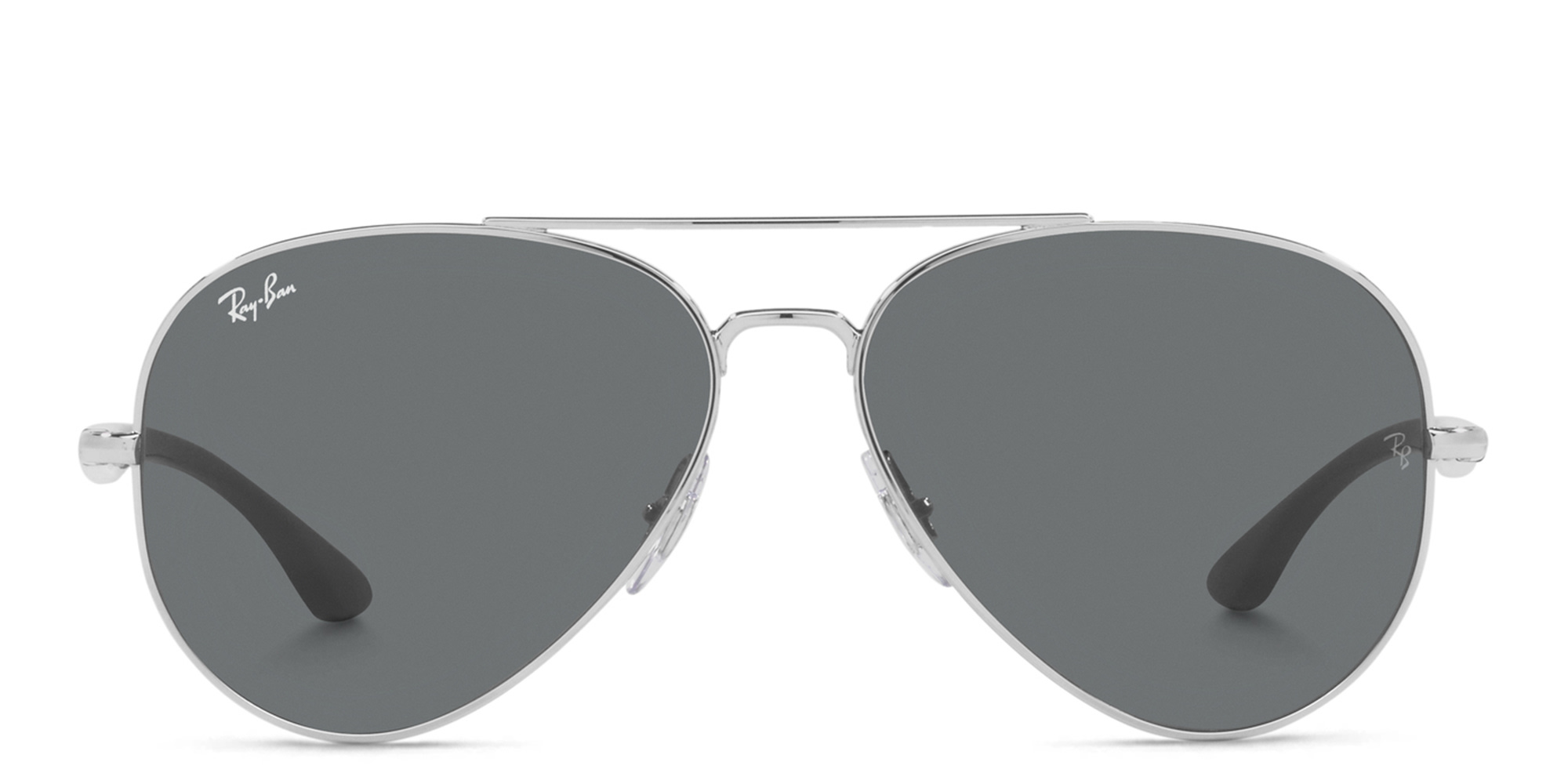 Shop Ray-Ban Unisex Aviator Sunglasses in Silver online.