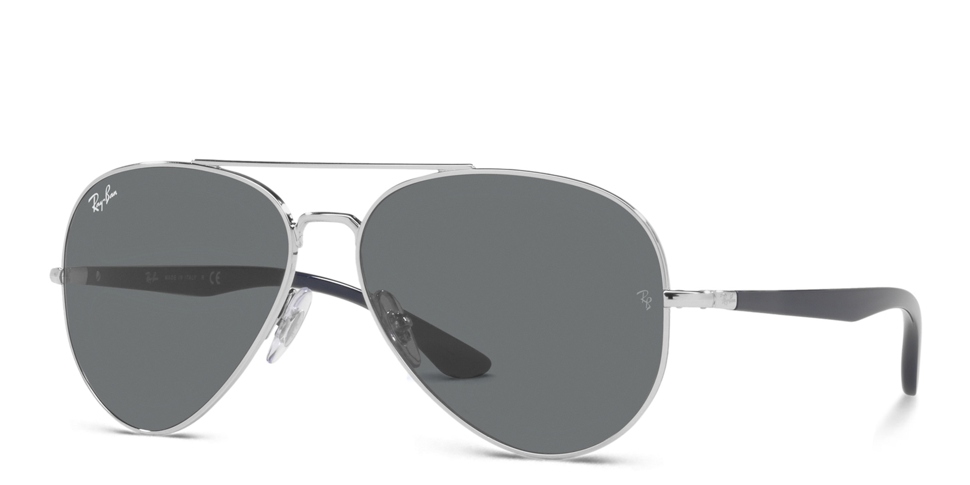 Shop Ray-Ban Unisex Aviator Sunglasses in Silver online.