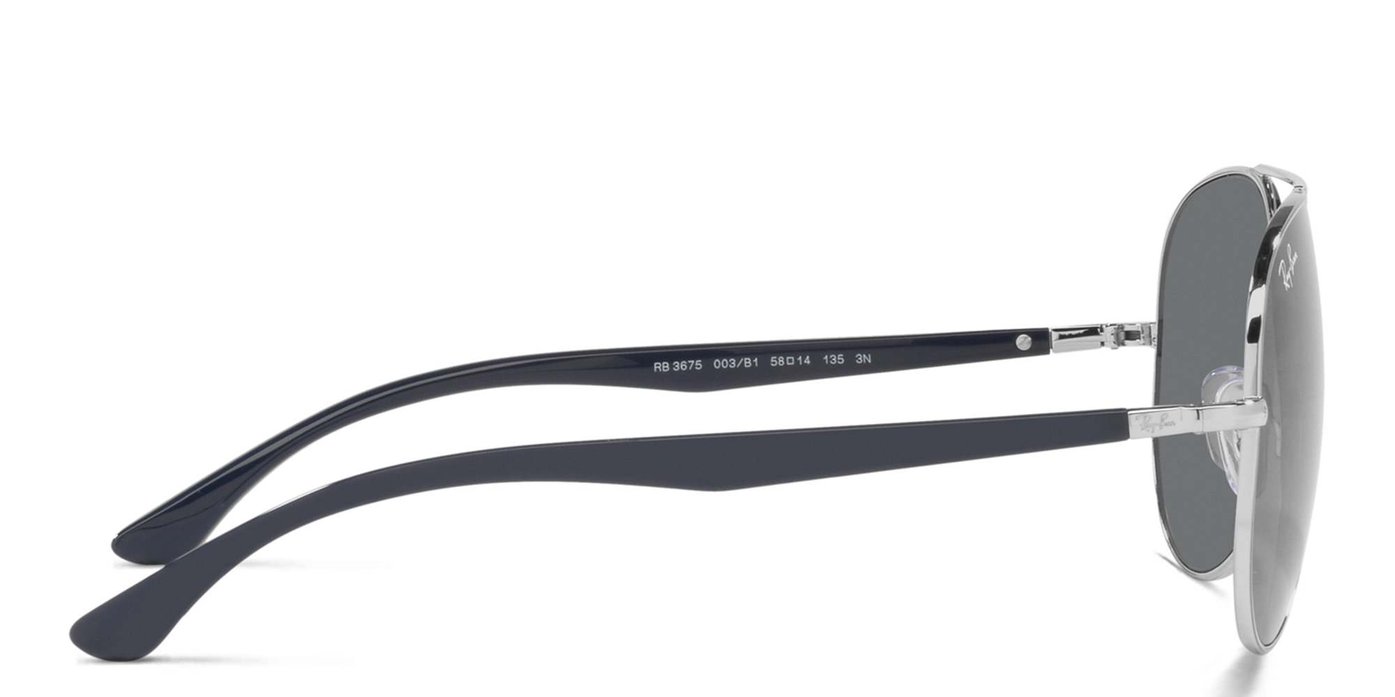 Shop Ray-Ban Unisex Aviator Sunglasses in Silver online.