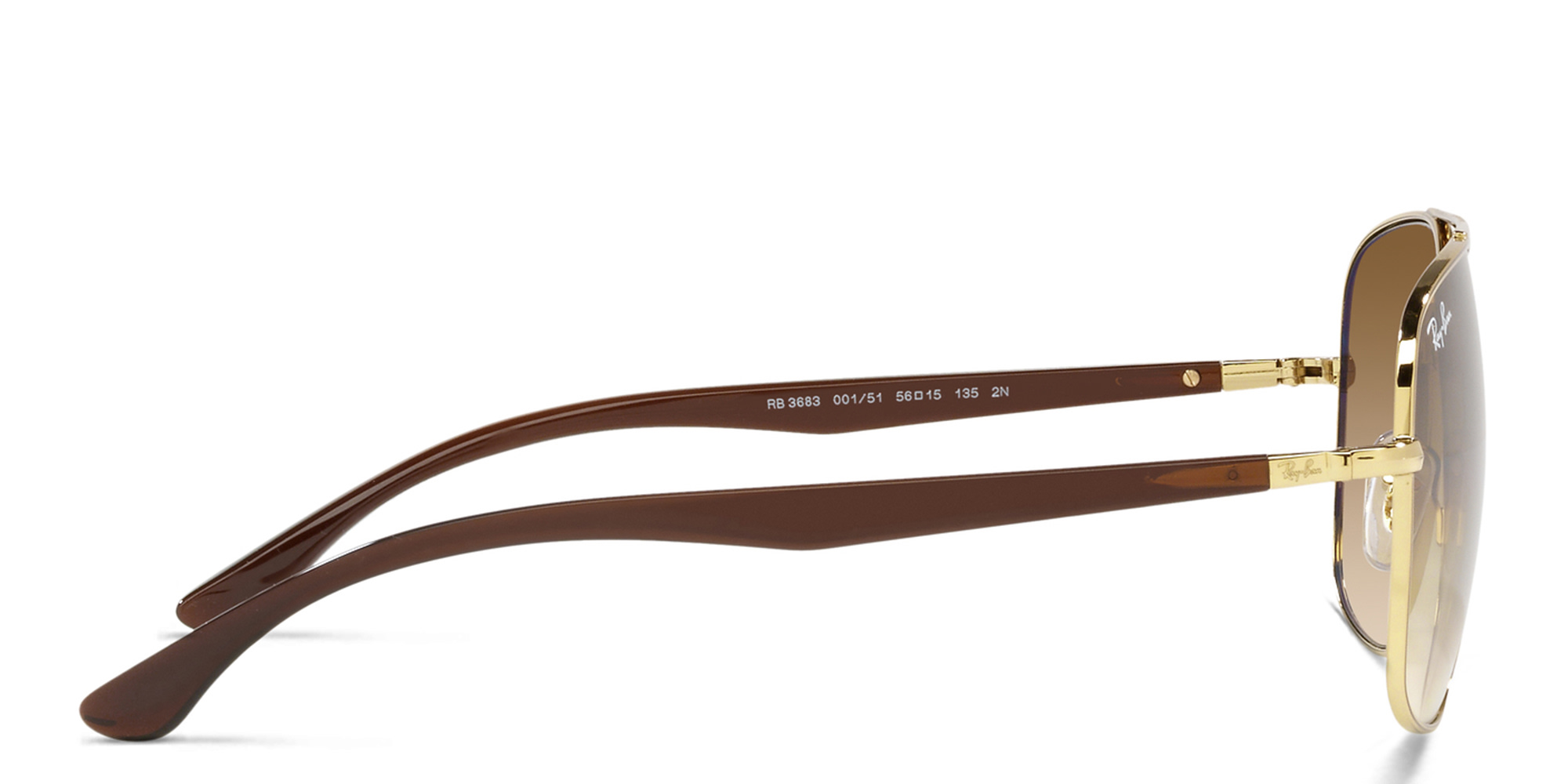 Ray-Ban Unisex Square Sunglasses in Gold – Product Photo 3