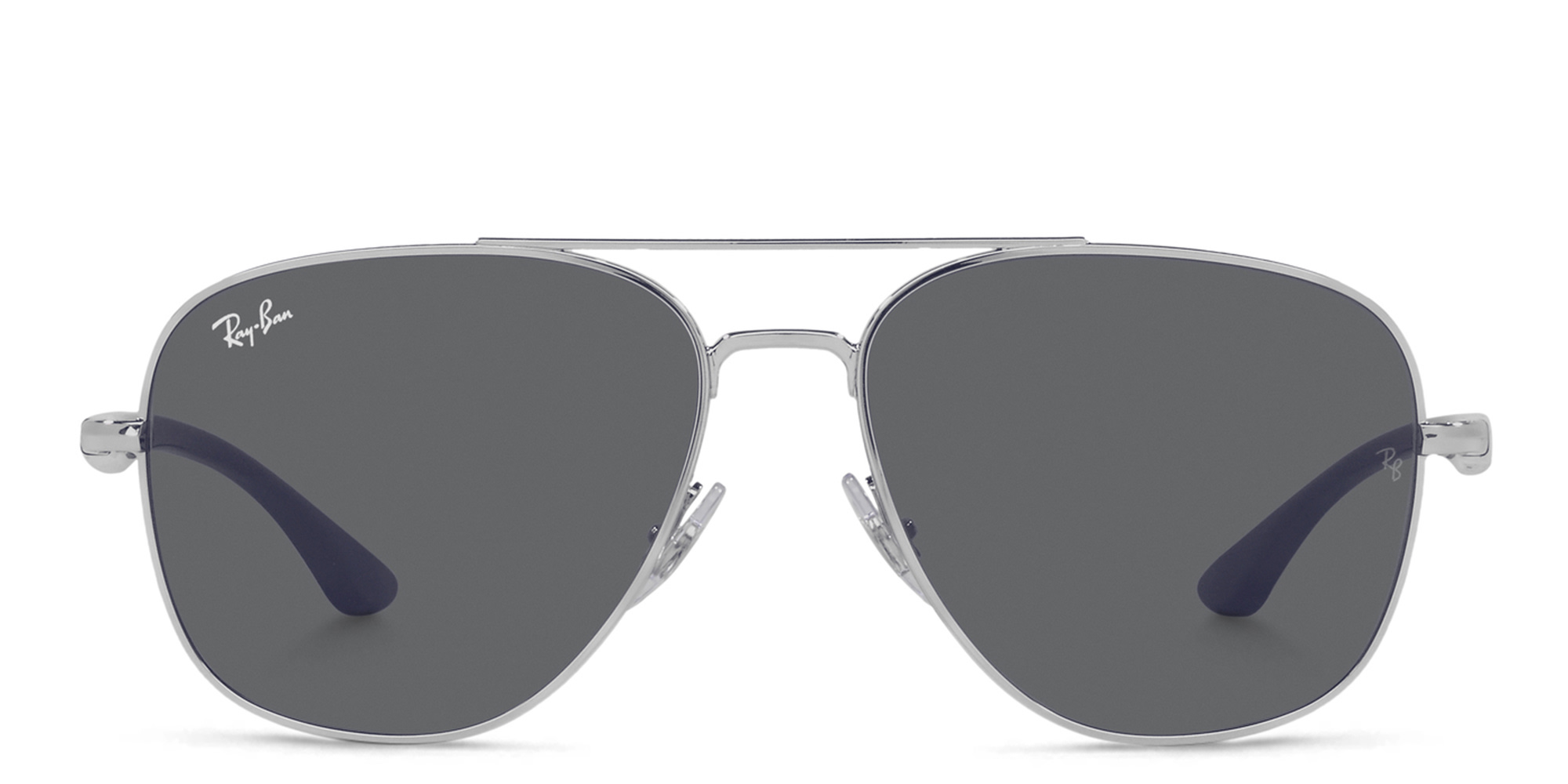 Shop Ray-Ban Unisex Square Sunglasses in Silver online.