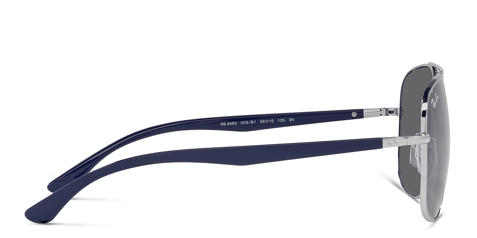 Shop Ray-Ban Unisex Square Sunglasses in Silver online.