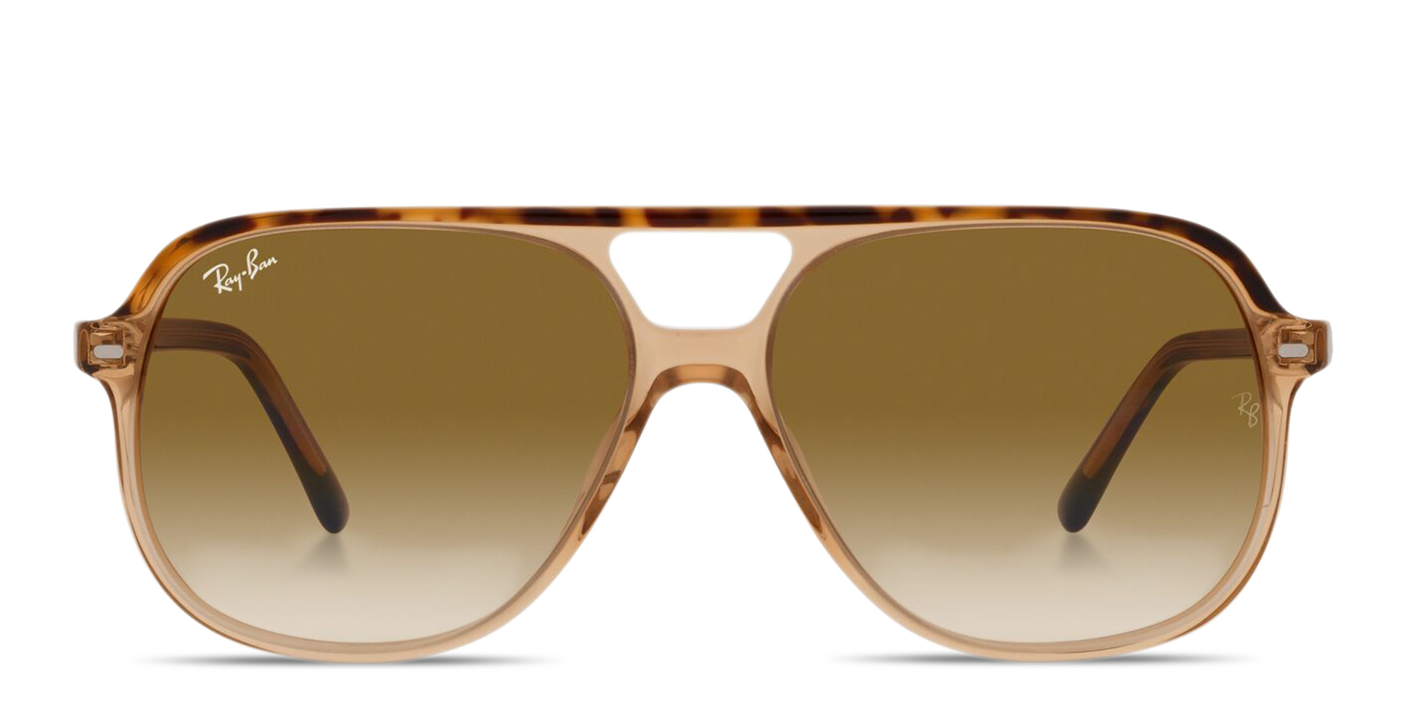 Shop Ray-Ban Bill Unisex Square Sunglasses in Havana On Transparent Brown online.