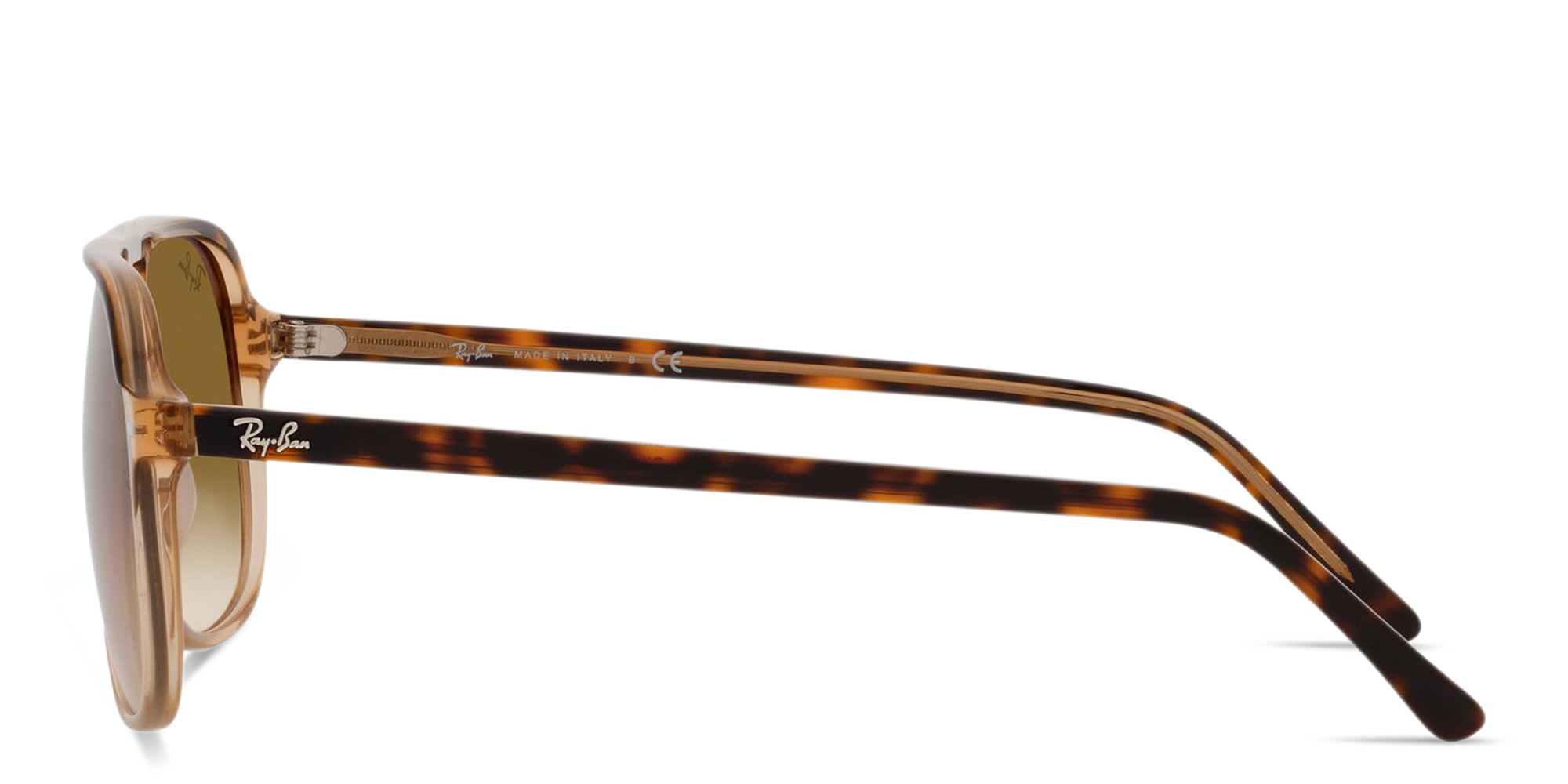 Shop Ray-Ban Bill Unisex Square Sunglasses in Havana On Transparent Brown online.