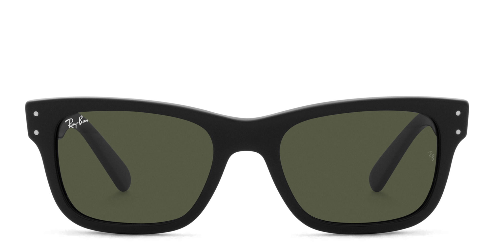 Shop Ray-Ban Mr Burbank Rectangle Sunglasses in Black online.