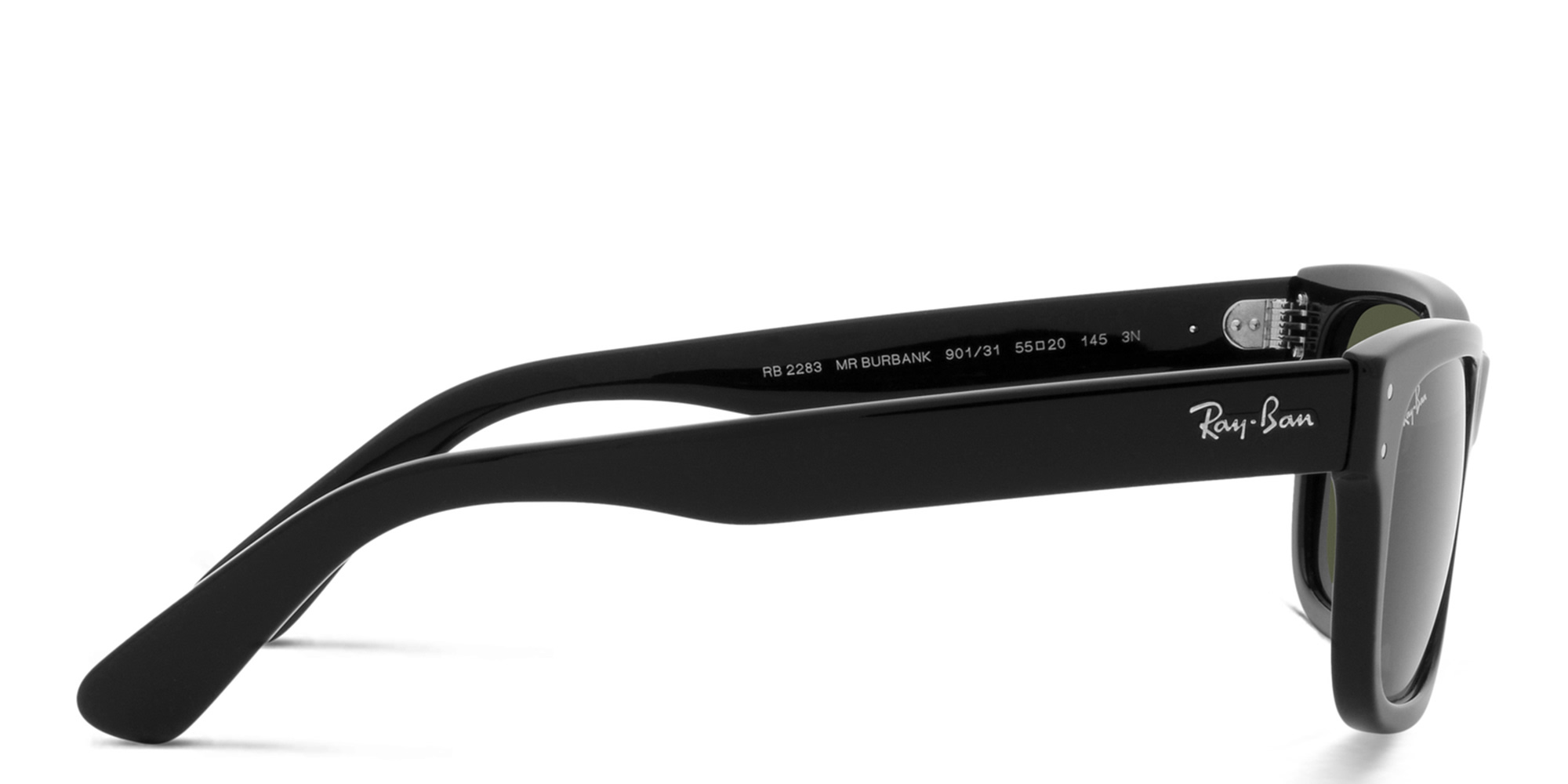 Shop Ray-Ban Mr Burbank Rectangle Sunglasses in Black online.