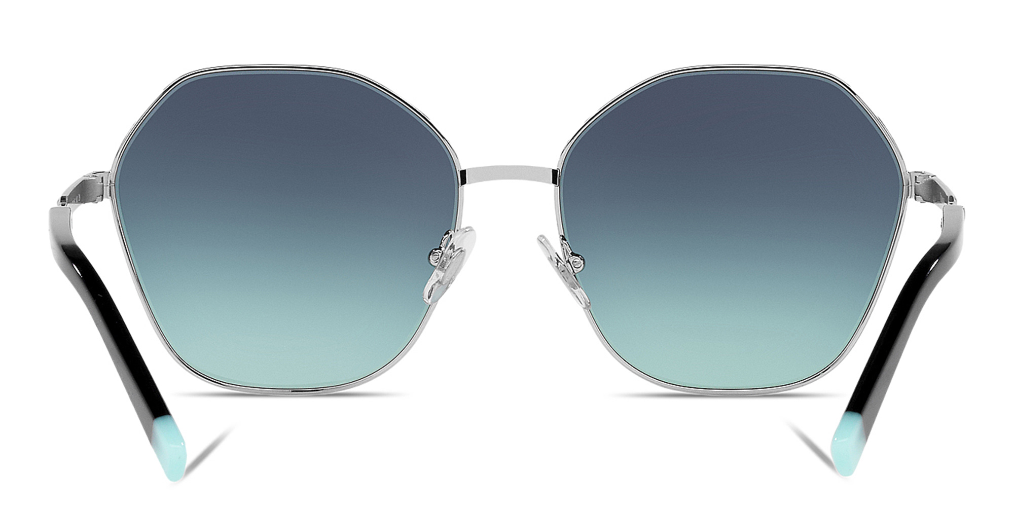 TIFFANY Oversized Irregular Sunglasses in Silver – Product Photo 4