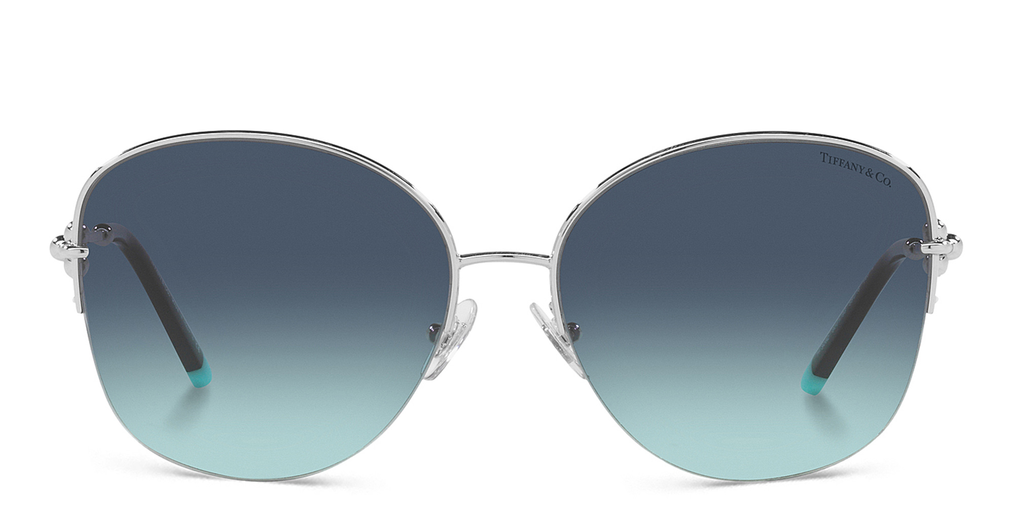 Buy TIFFANY Half-Rim Round Sunglasses Online | MAGRABi KSA